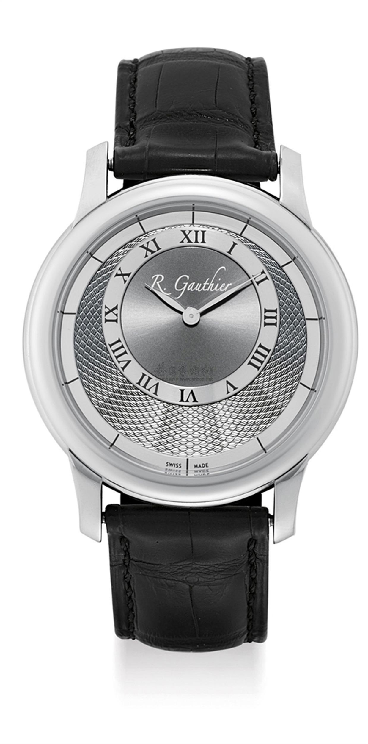 3742 romain gauthier,a fine platinum limited edition wristwatch