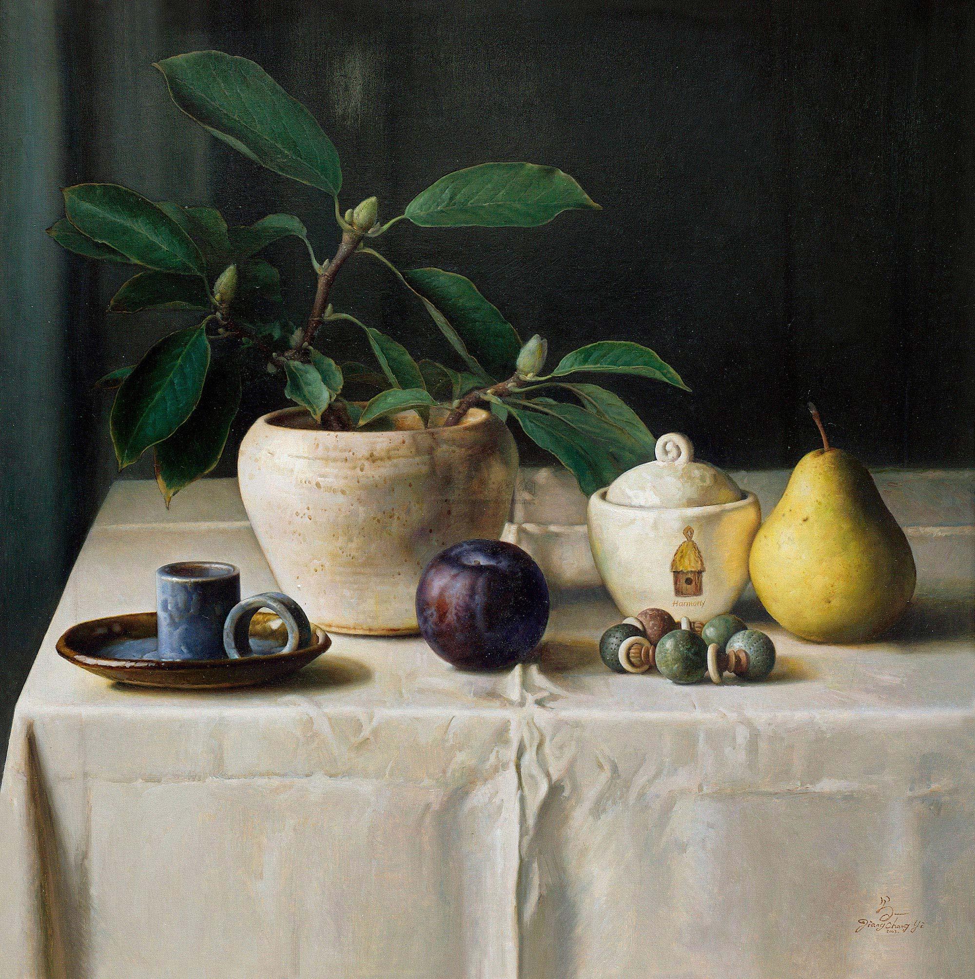【2002年作 静物 布面油画】拍卖品_图片_价格_鉴赏_油画_雅昌艺术品