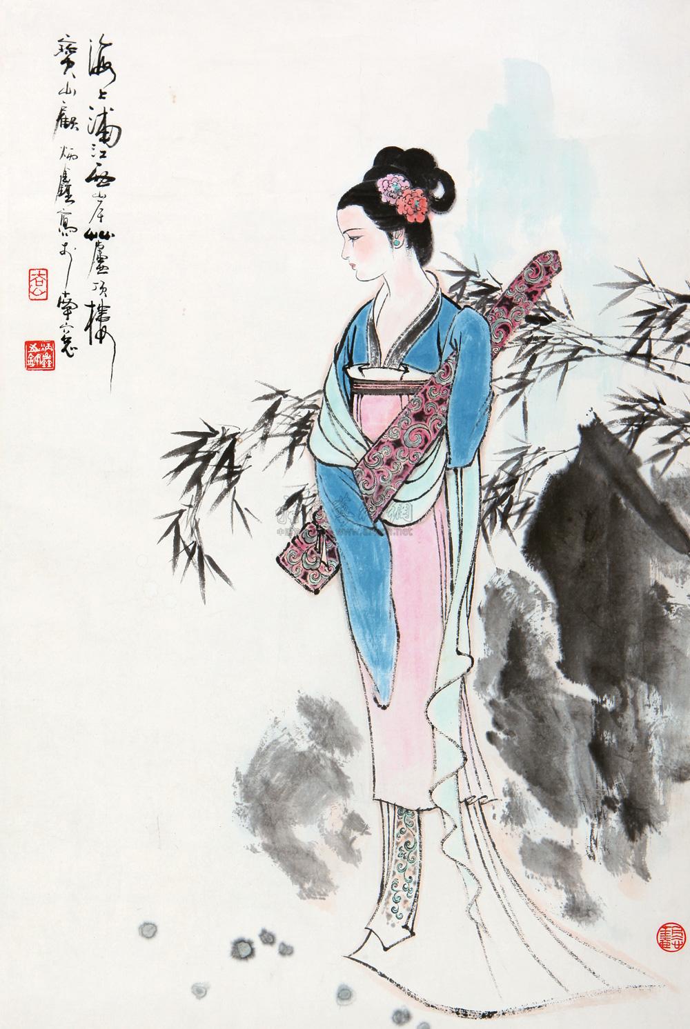 0129 卓文君 镜心 纸本