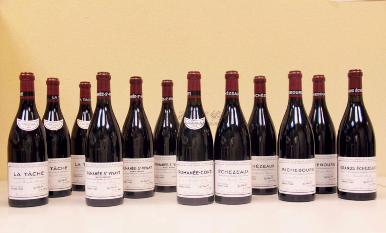 1363 罗曼尼康帝套组 1996 drc assortment 12 bottles cote de nuits