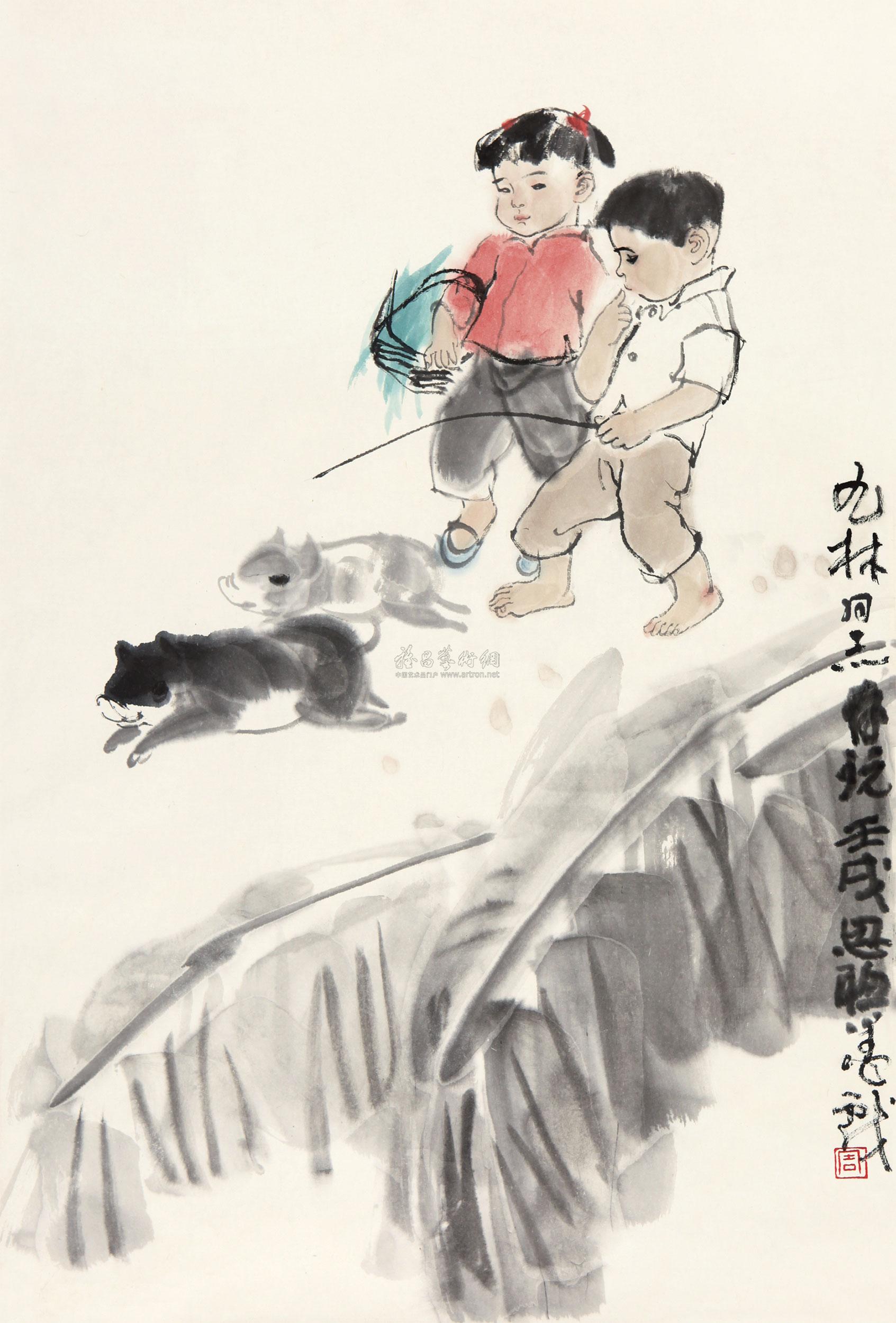 0393 童趣 镜片 纸本