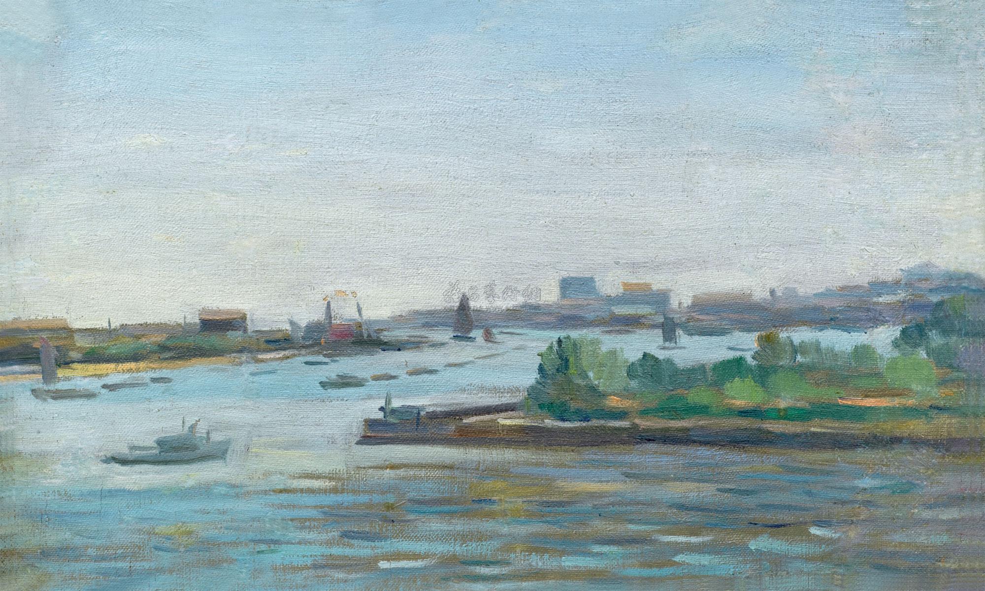 0501 潭江风景 布面油画