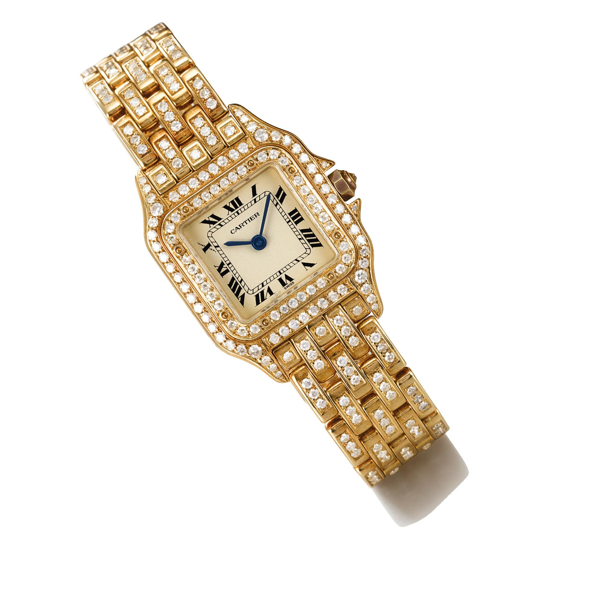 2048 cartier a ladys yellow gold and diamond