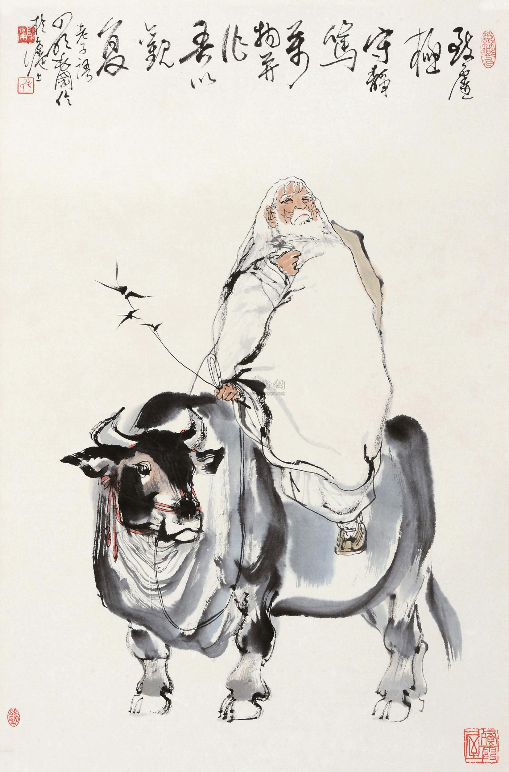 【老子 镜心 设色纸本】拍卖品_图片_价格_鉴赏_绘画_雅昌艺术品拍卖