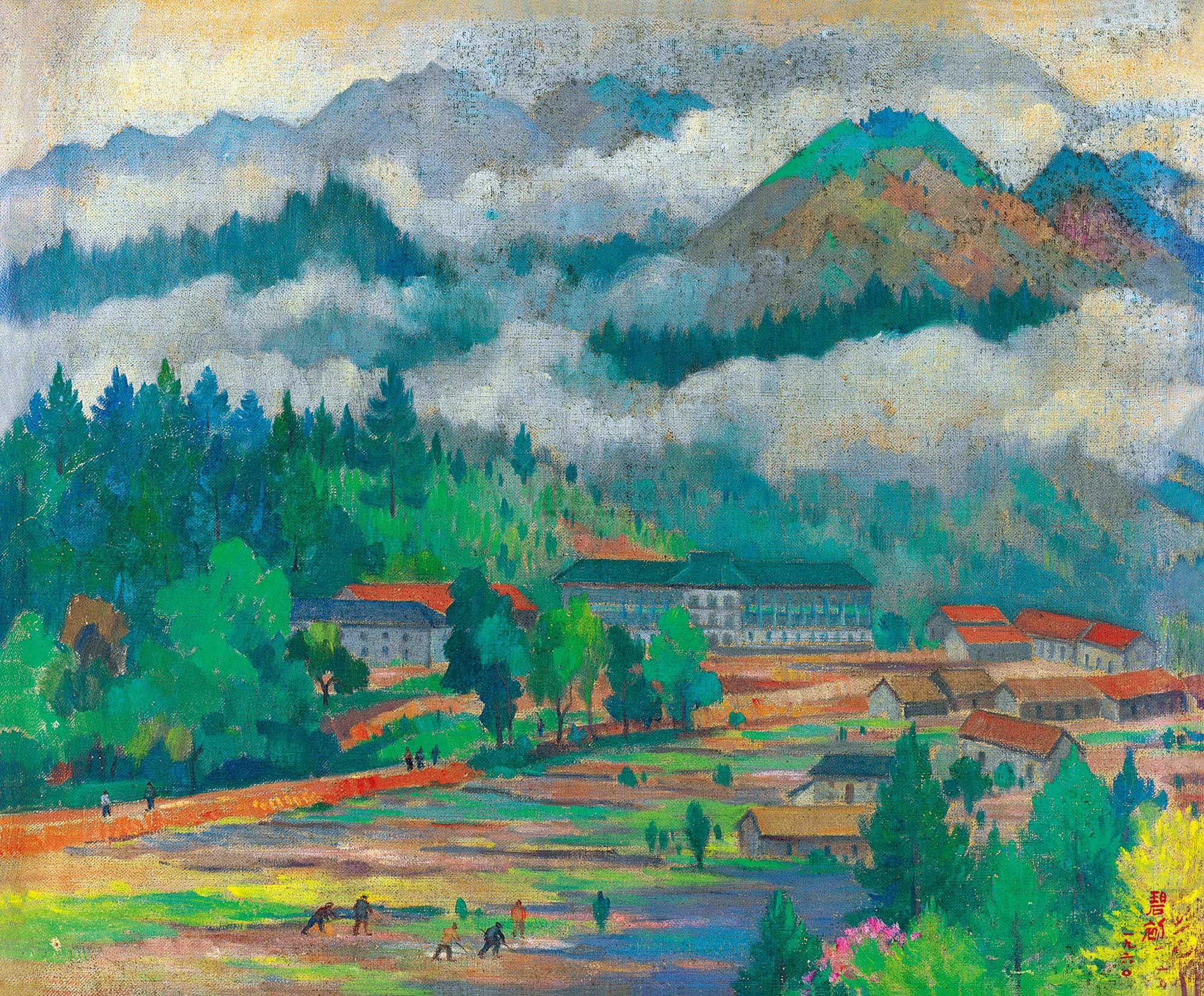 【1960年作 井冈山—茨坪 油彩 画布】拍卖品_图片_价格_鉴赏_油画