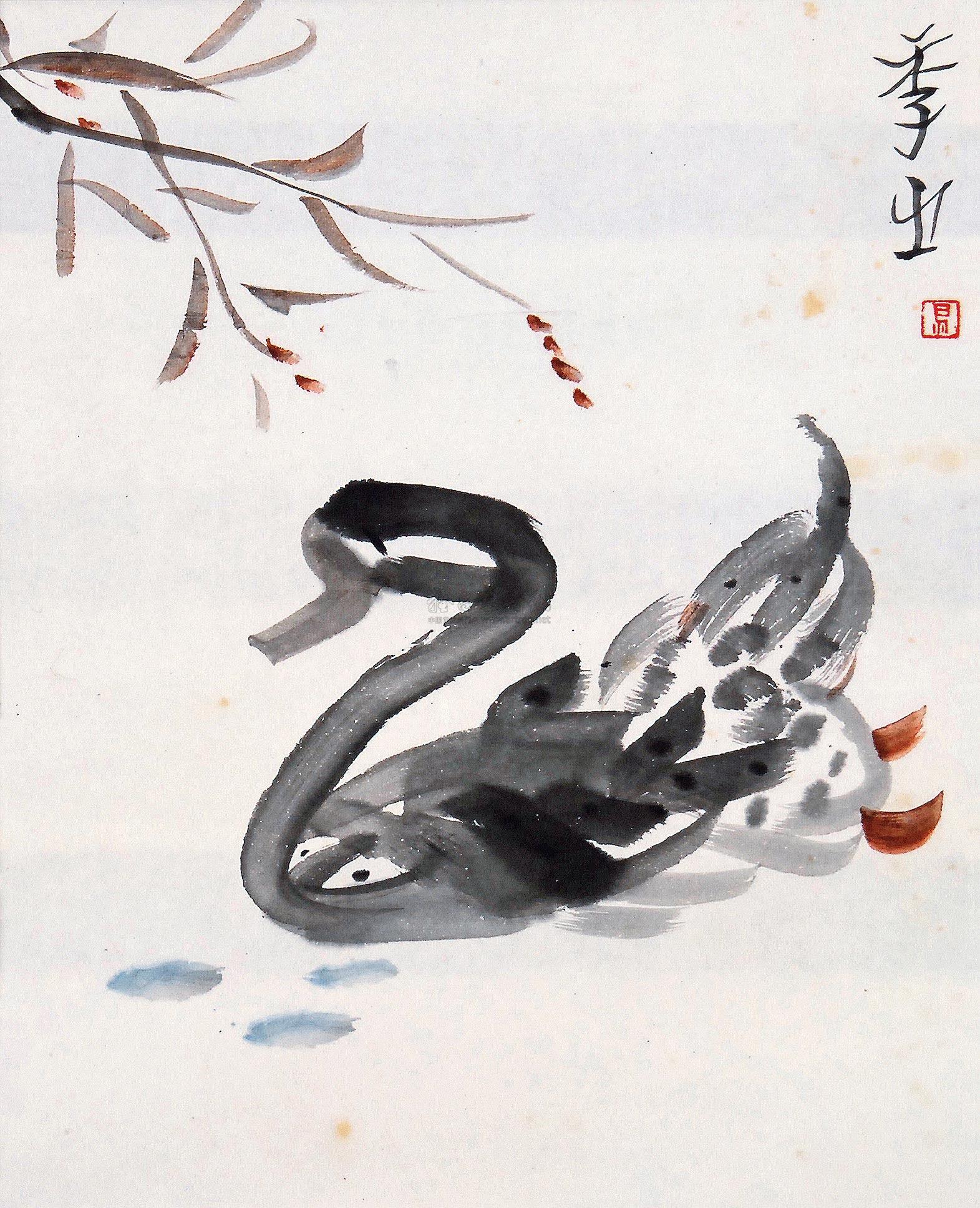 0147 鹅 镜心 纸本