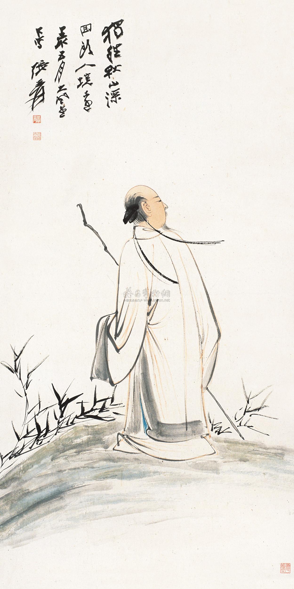 0357 丁亥(1947年)作 高仕图 镜片 设色纸本