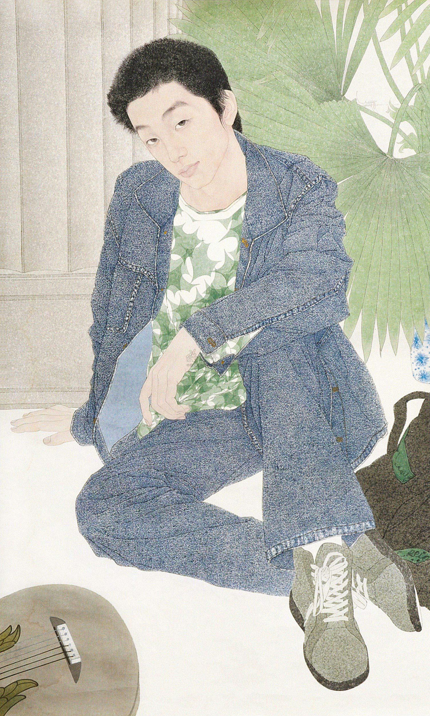 0028 阳光男孩 托片 纸本