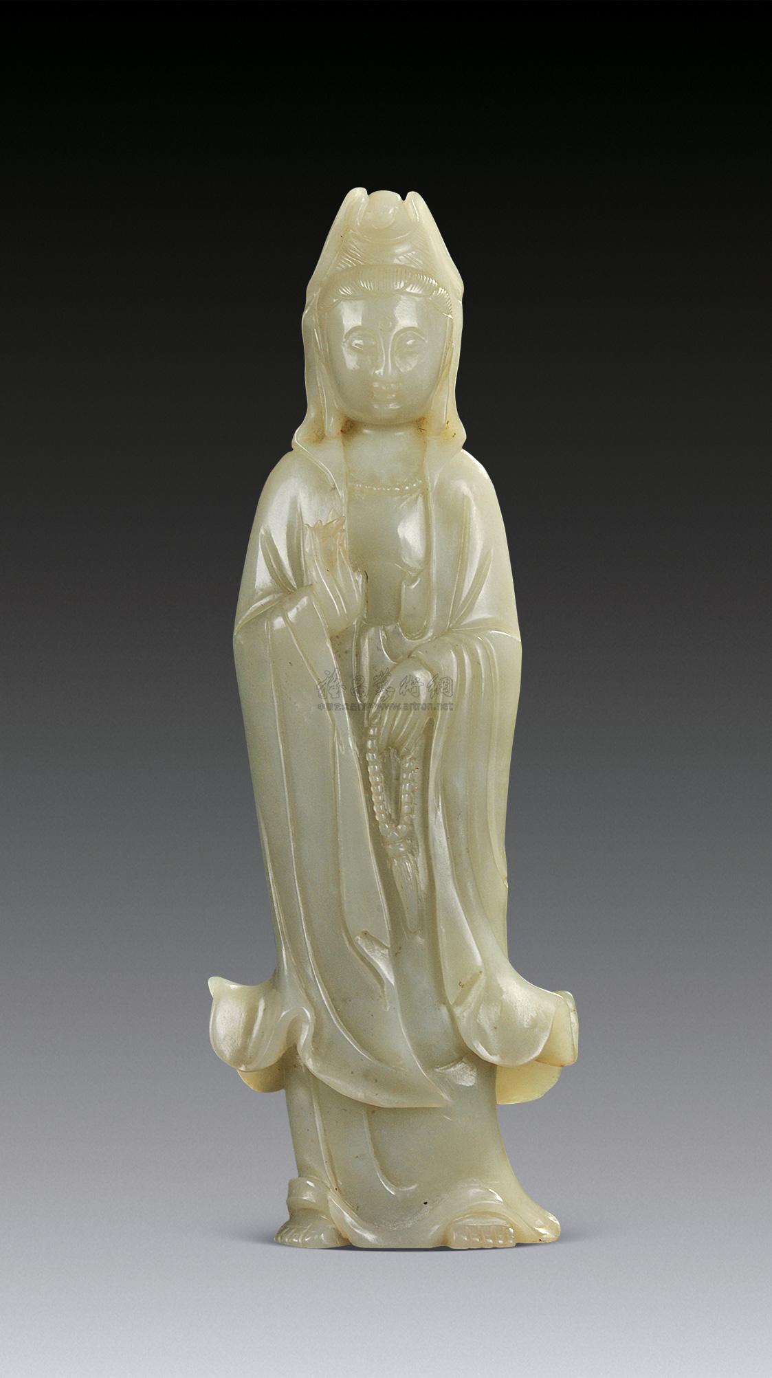 0464 明 和田玉观音