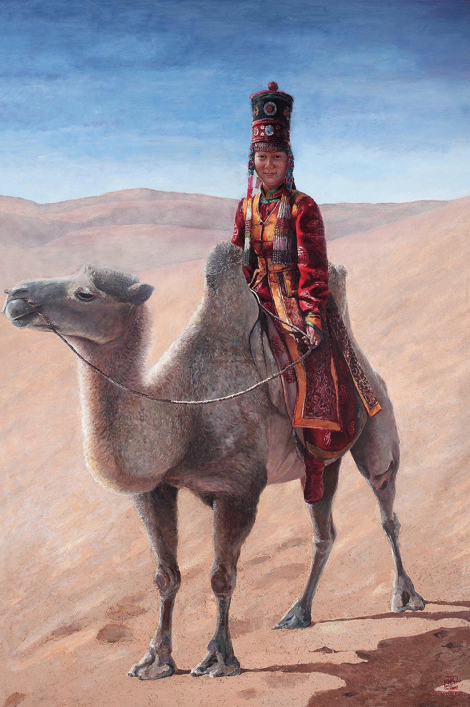 0505 2011年作 沙漠之女 布面油画