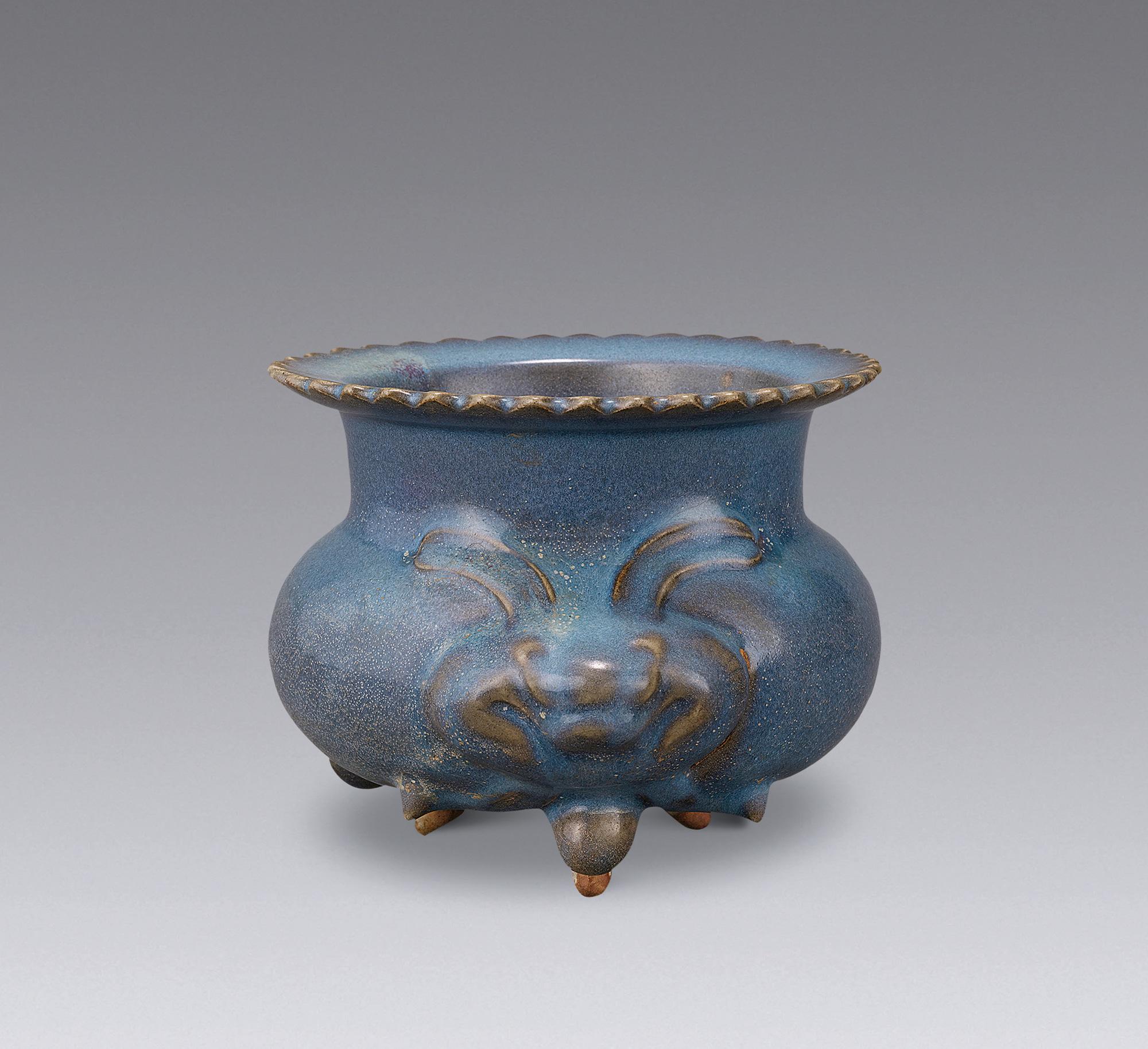 【宋 均窑兽首葵口炉】拍卖品_图片_价格_鉴赏