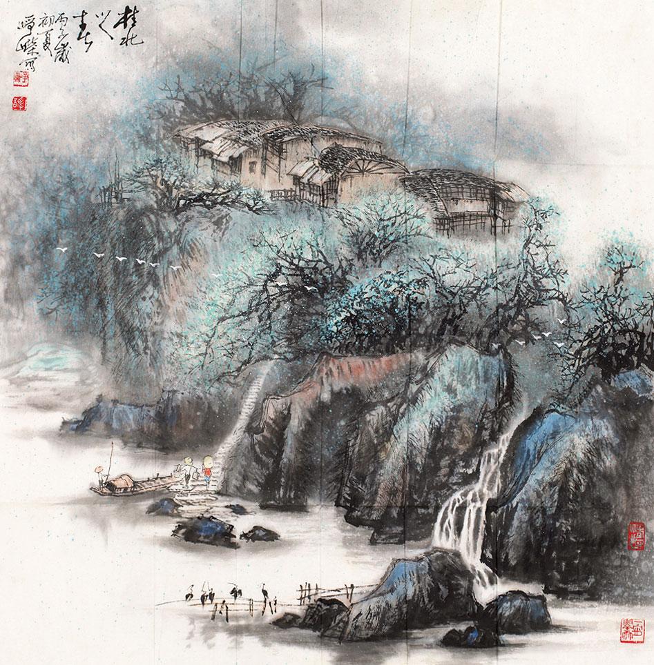 0623 桂北之春 软片 设色纸本