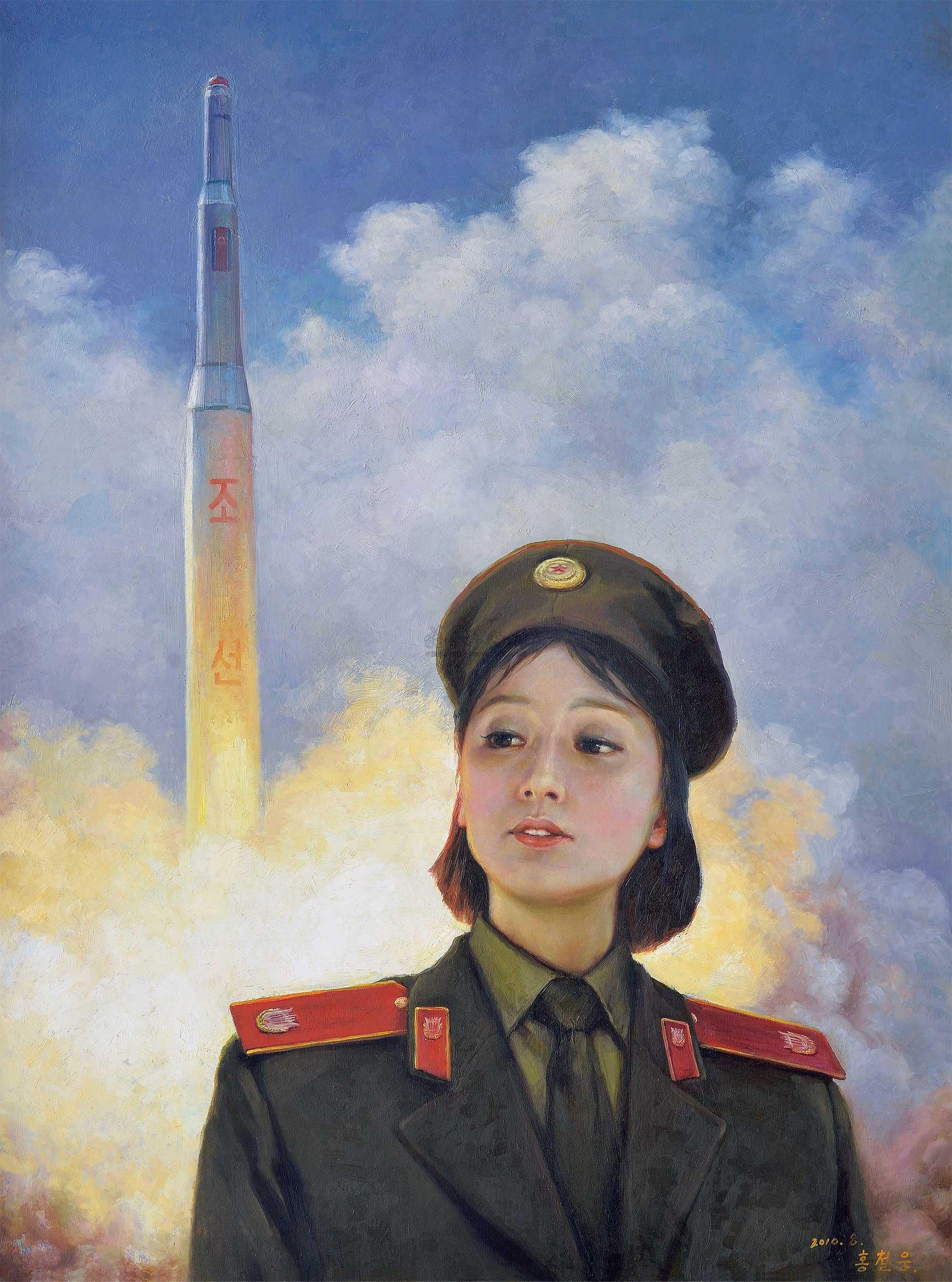1099 2010年作 可爱的卫星 布面 油画