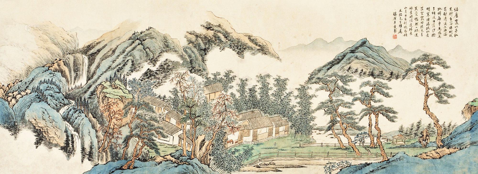 0358 山水 横幅 纸本