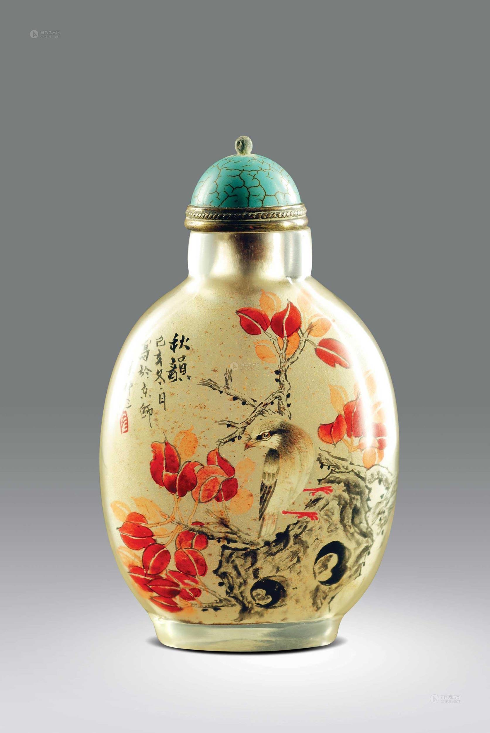 叶仲三 瓶内画花鸟纹鼻烟壶】拍卖品_图片_价格_鉴赏_内画类_雅昌艺术
