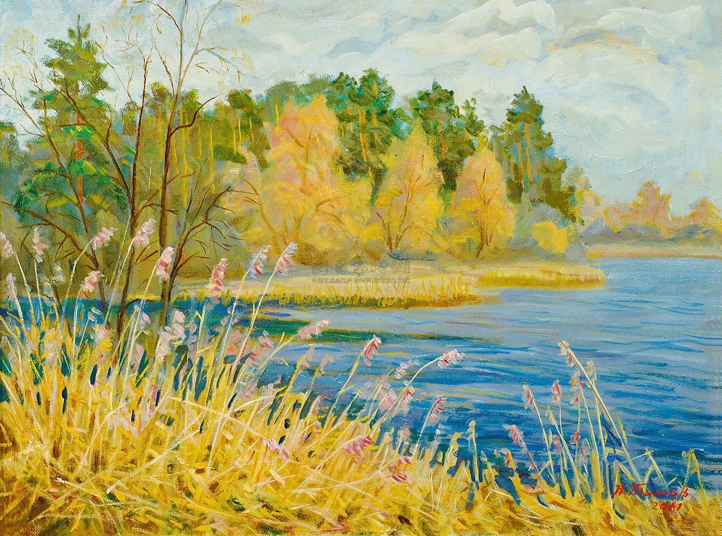 0587 涅米洛夫湖 布面油画