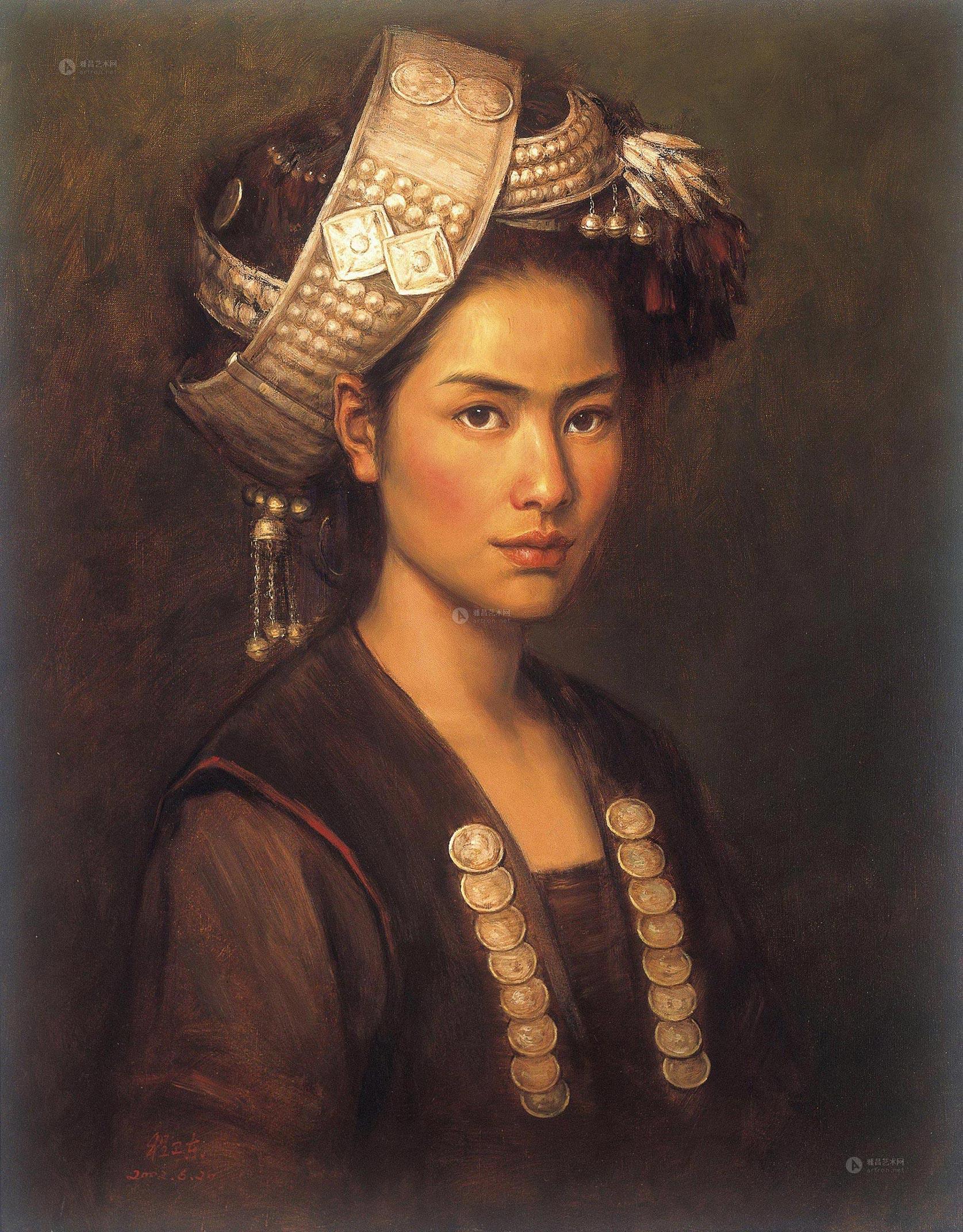 1013 2002年作 女肖像 布面油画