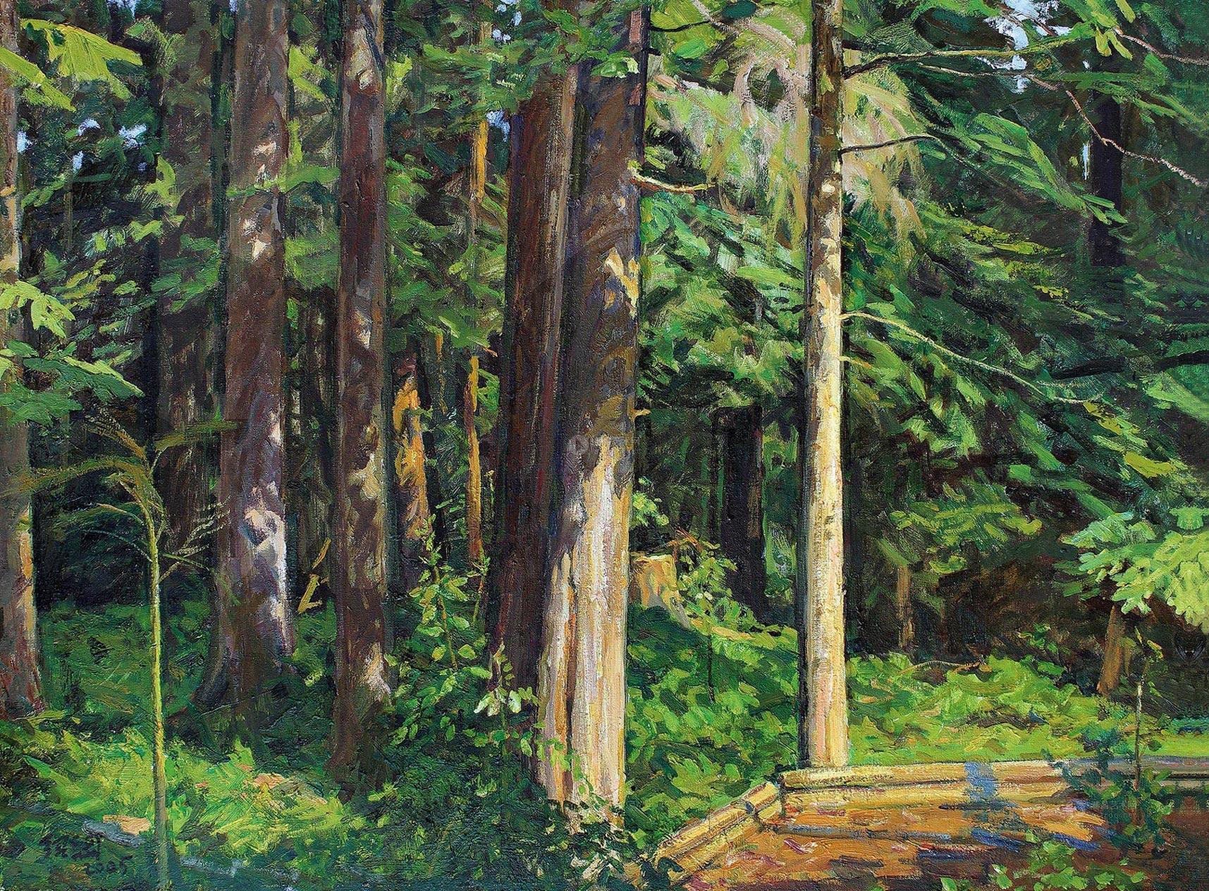 1021 2005年作 斜阳 布面油画