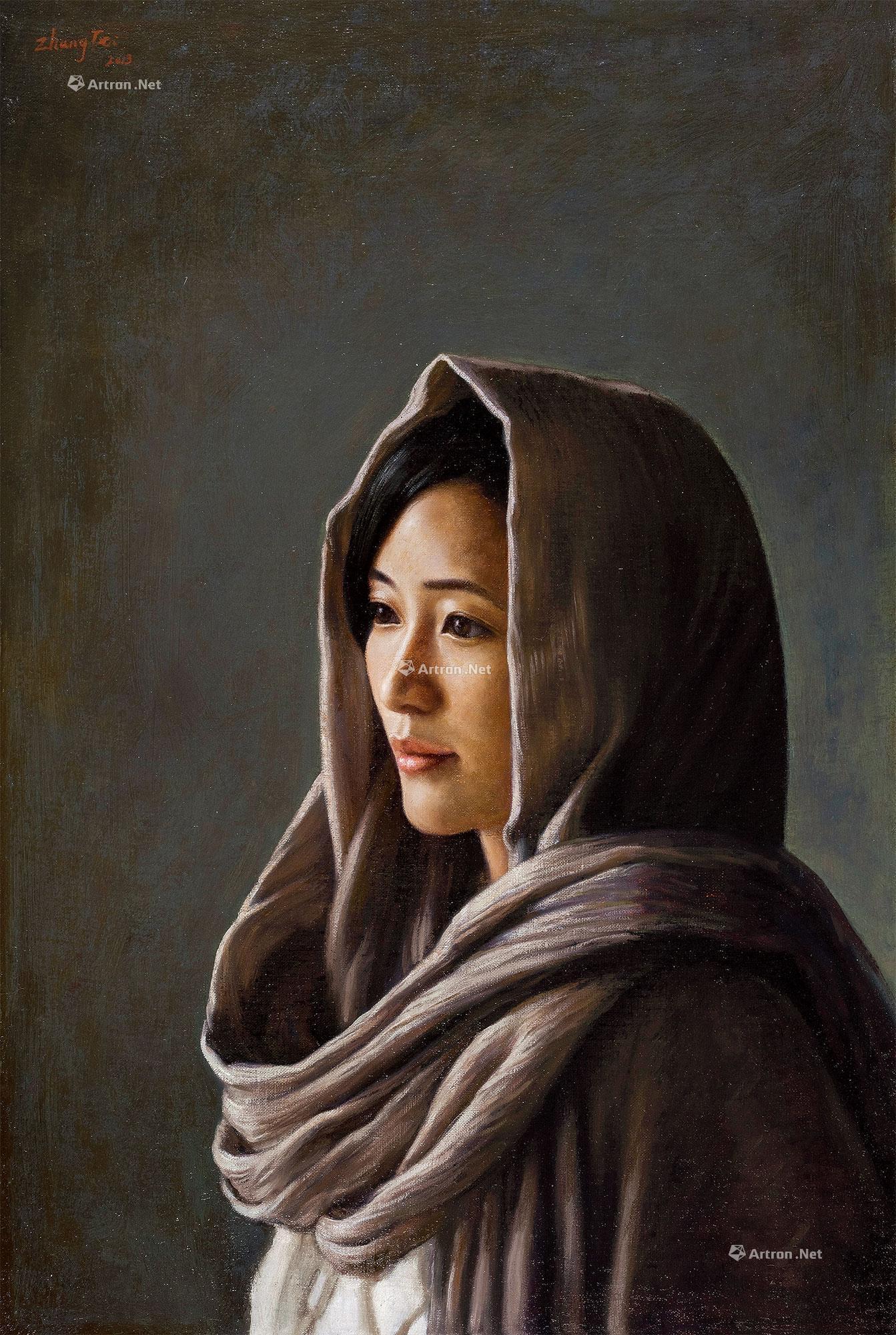 披头巾的女人 布面油画】拍卖品_图片_价格_鉴赏_油画_雅昌艺术品拍卖