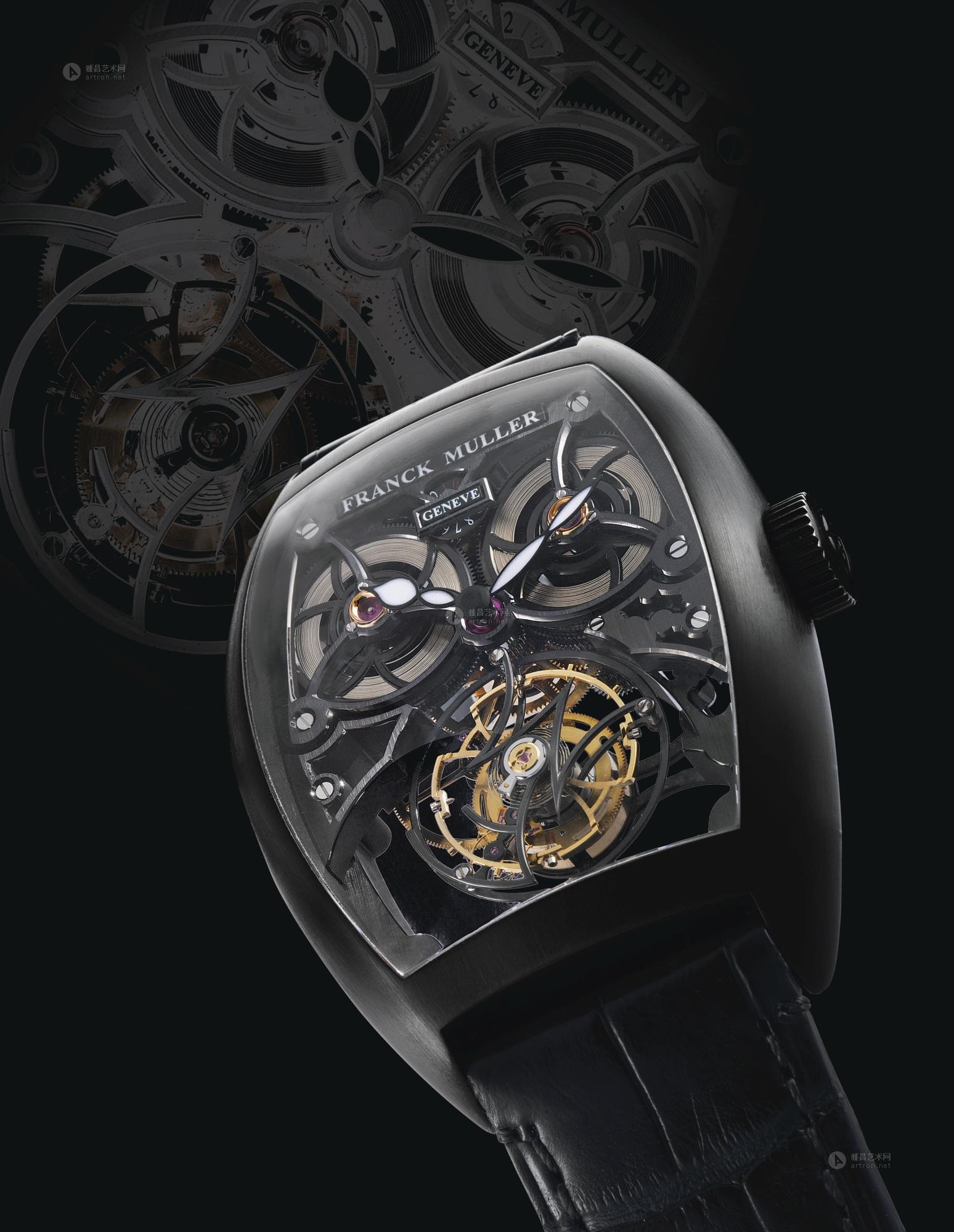 br nr型号「giga tourbillon」精美pvd涂层处理白金酒桶形镂空陀飞轮