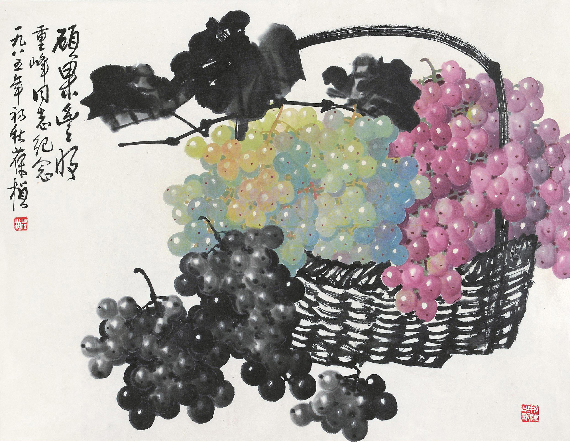 1858 1985年作 硕果丰收 镜心 设色纸本