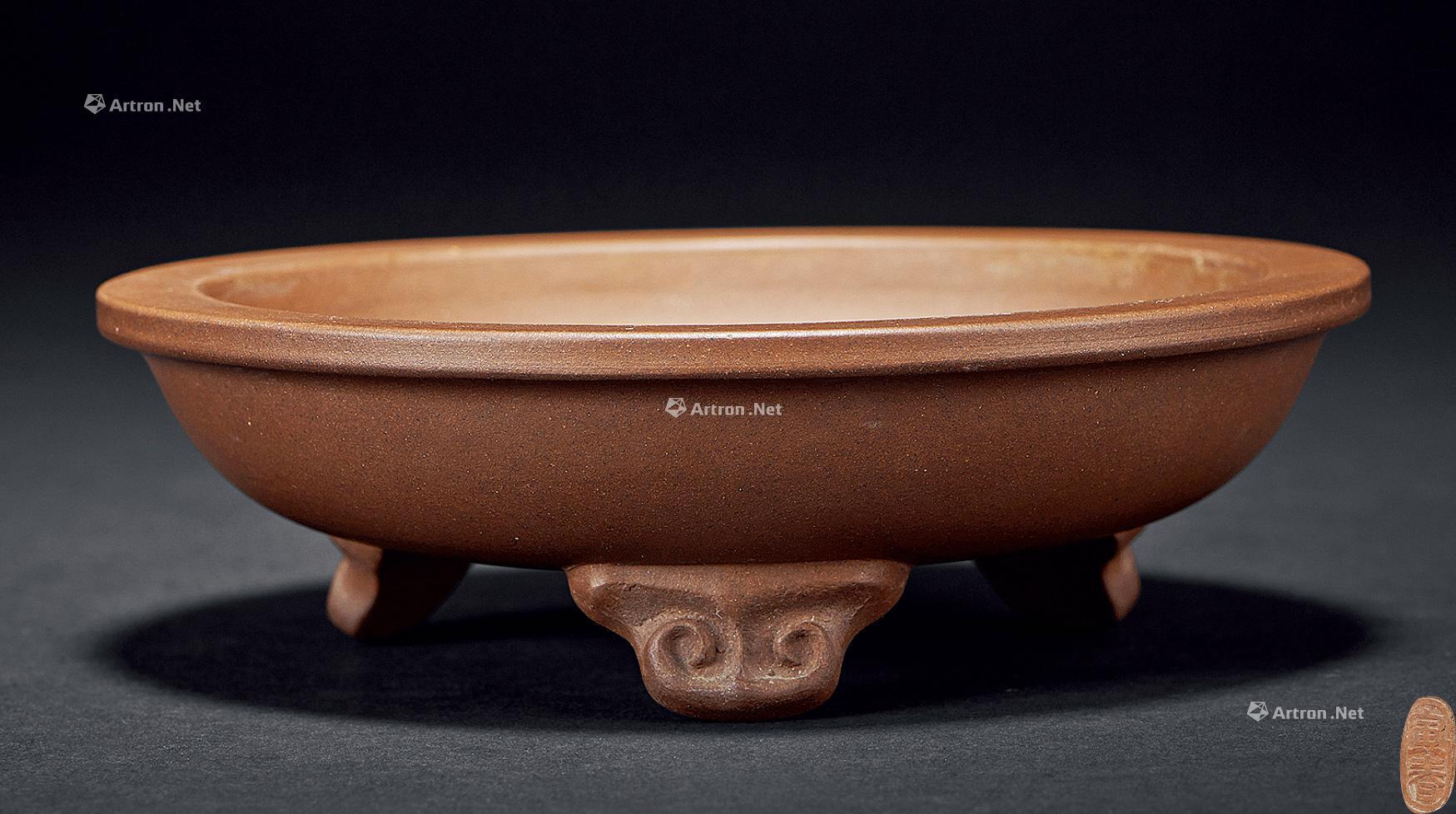 【王寅春制如意三足小圆盆】拍卖品_图片_价格_鉴赏_紫砂_雅昌艺术品