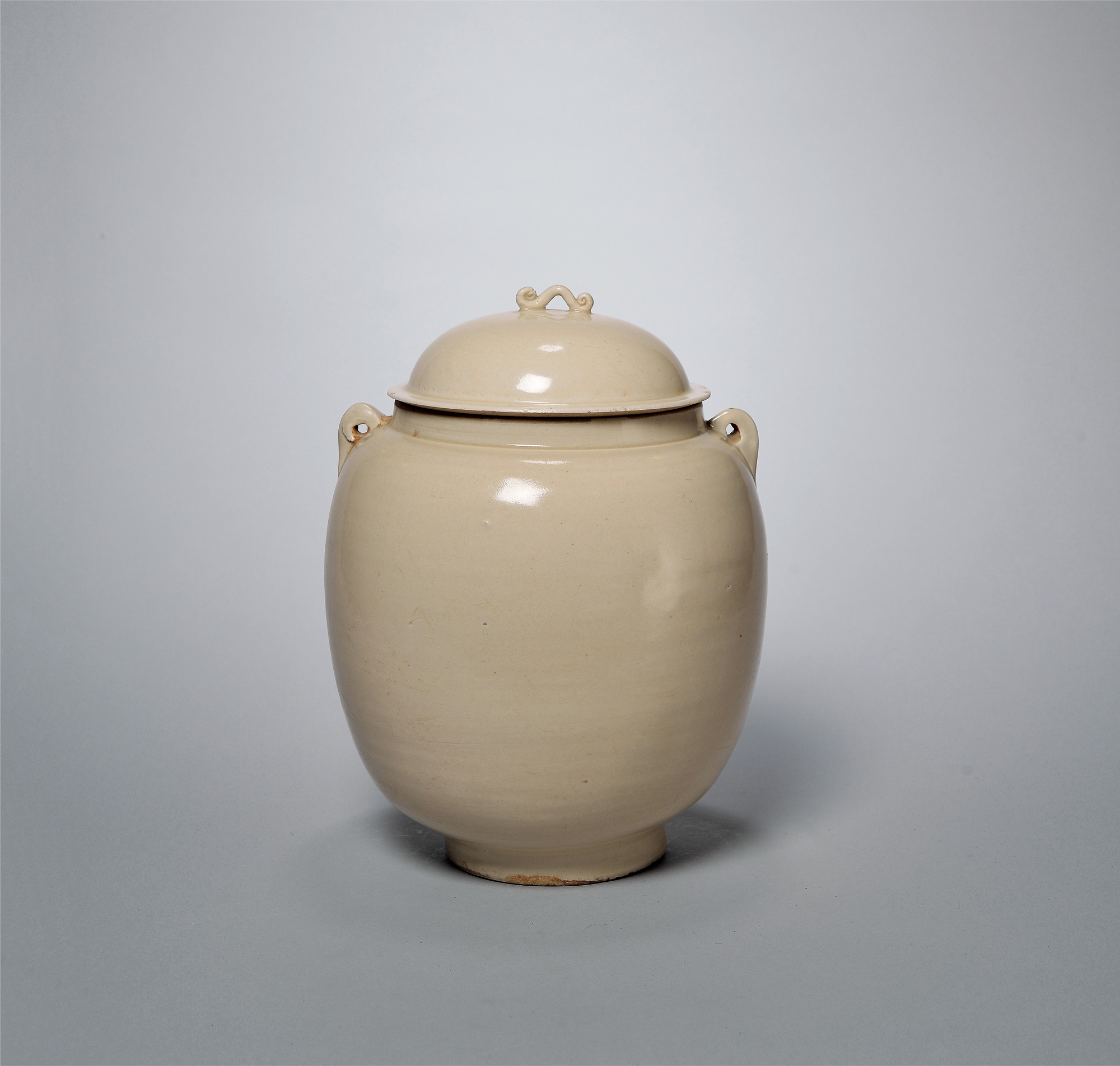 3338 宋 定窑双系盖罐