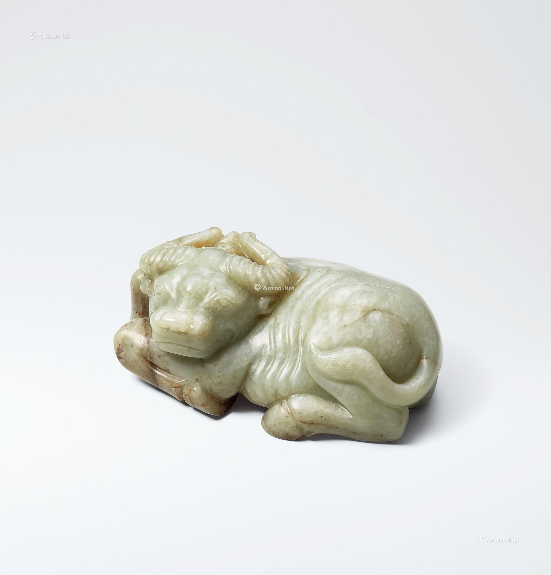 0176 清代 青白玉卧牛