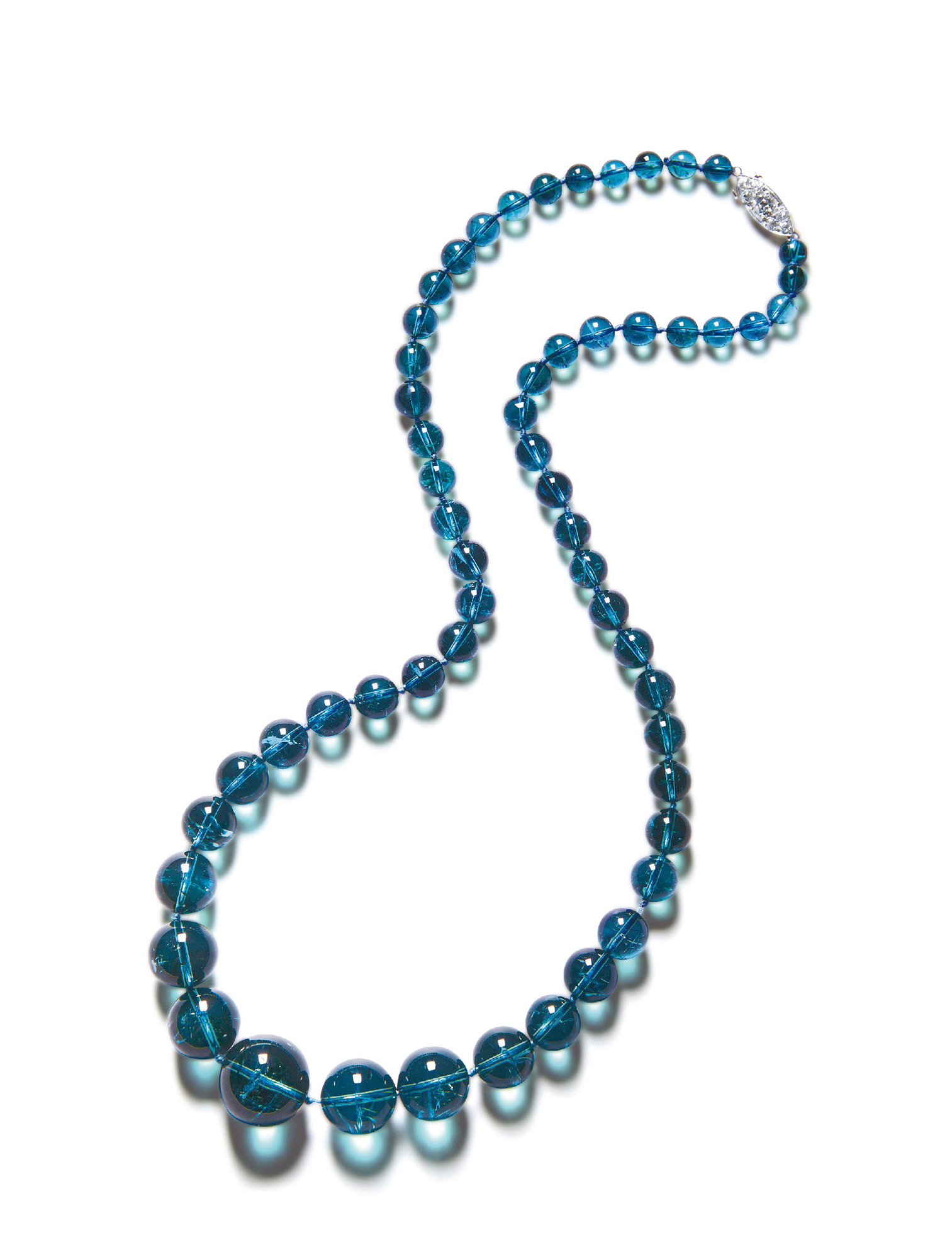 45克天然蓝色碧玺项链