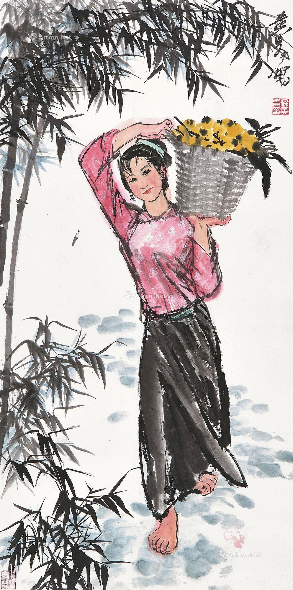 【傣族姑娘 镜心】拍卖品_图片_价格_鉴赏_绘画_雅昌艺术品拍卖网