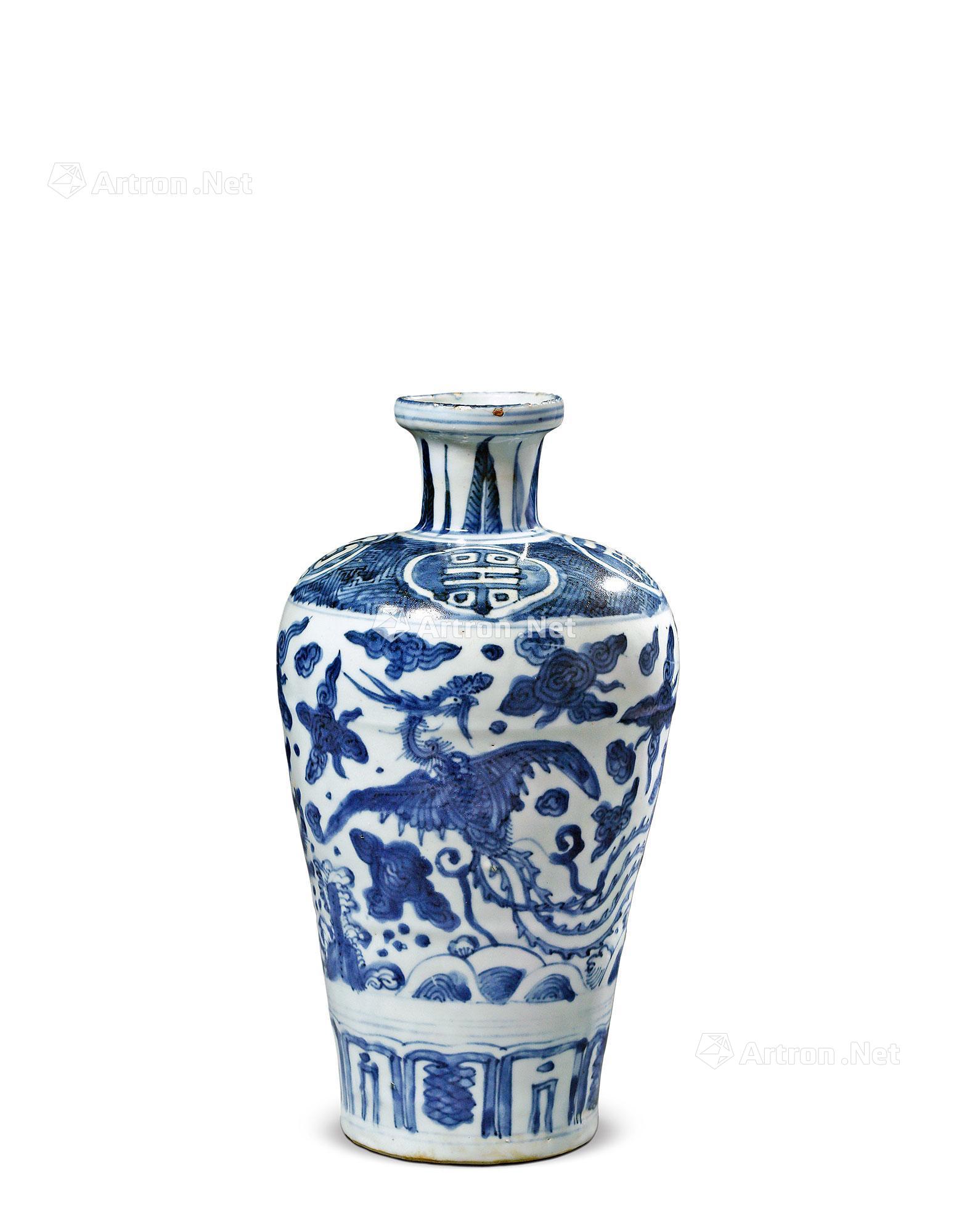 【明万历 青花玉堂佳器云凤纹梅瓶】拍卖品_图片_价格_鉴赏_明代青花