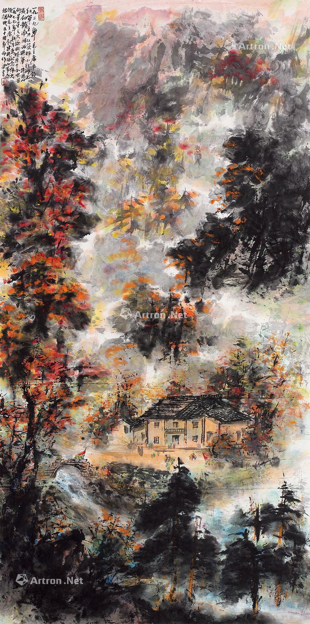 【星星之火 立轴 设色纸本】拍卖品_图片_价格_鉴赏_绘画_雅昌艺术品