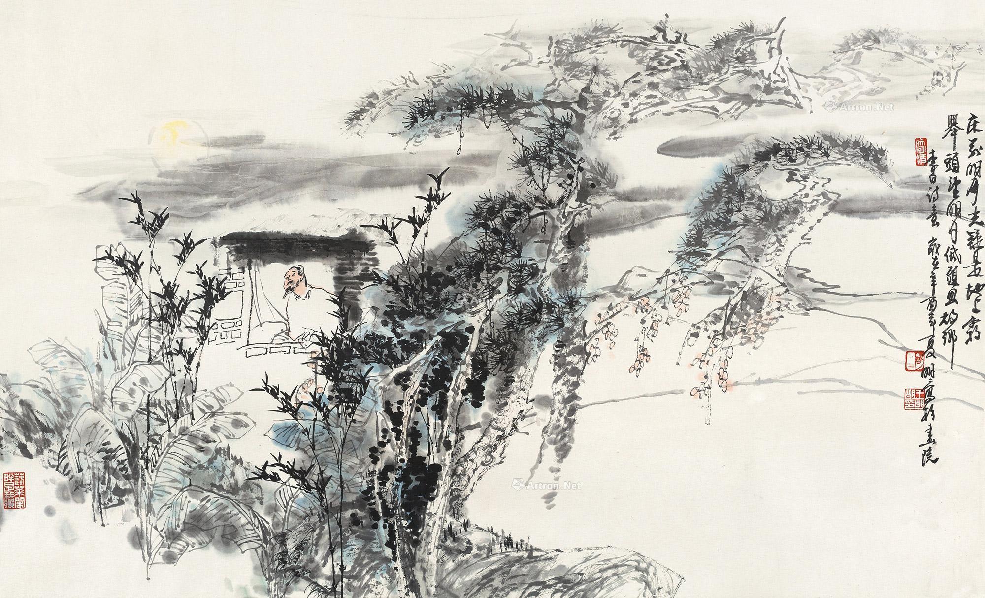 0183 辛酉(1981年)作 李白诗意 镜心 纸本