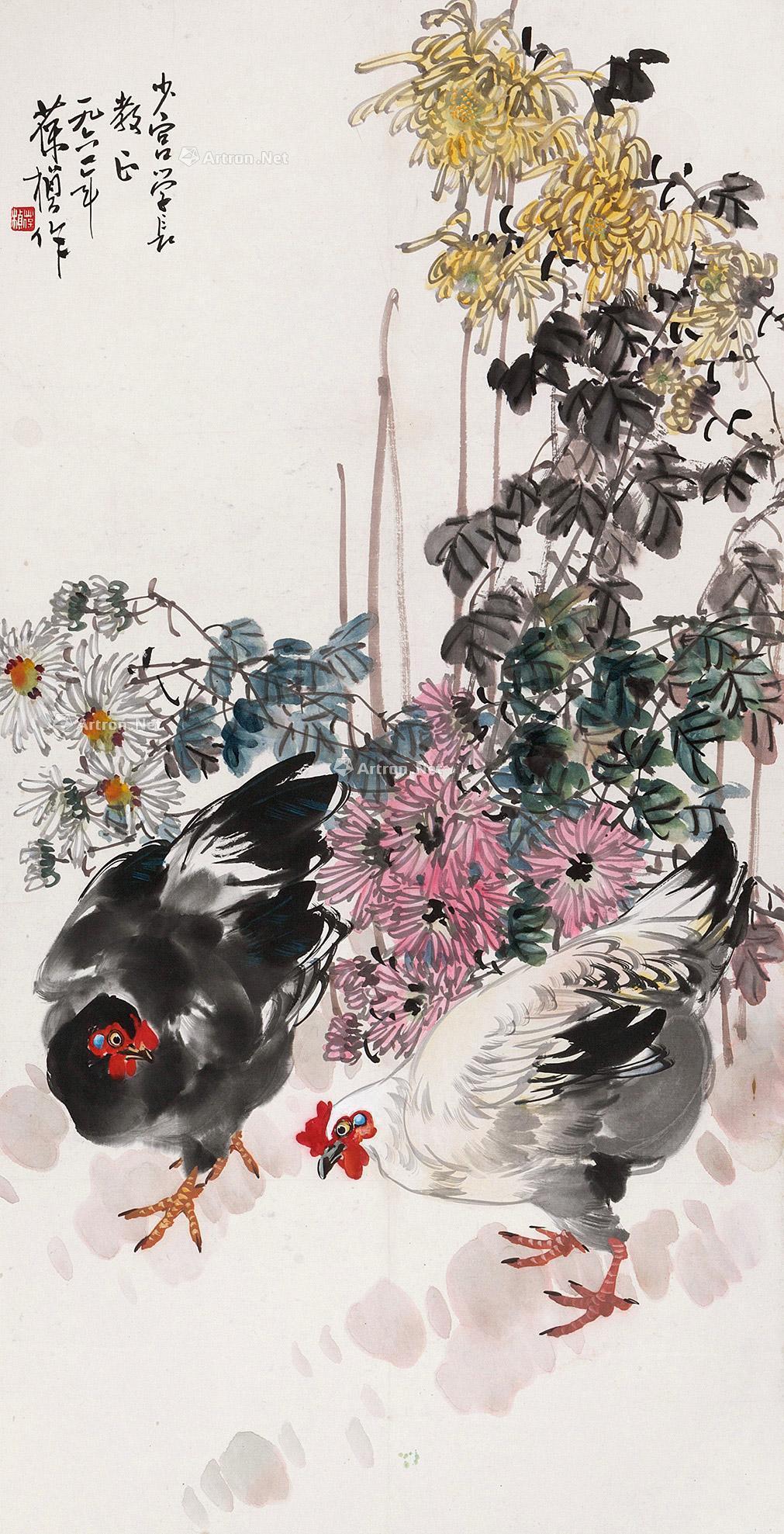 【双吉图 立轴 纸本】拍卖品_图片_价格_鉴赏_绘画_雅昌艺术品拍卖网