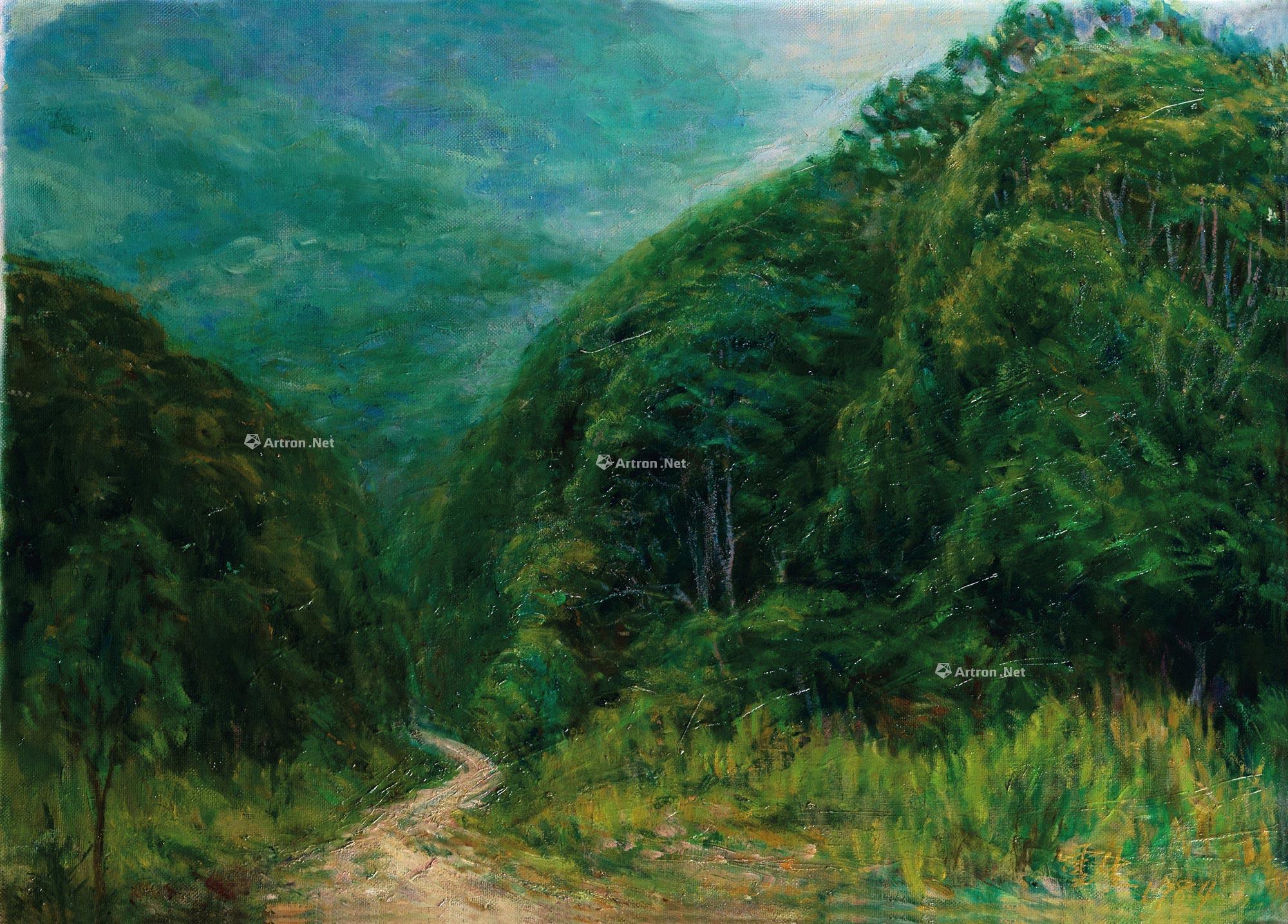 1331 1984年作 林中小路 布面 油画