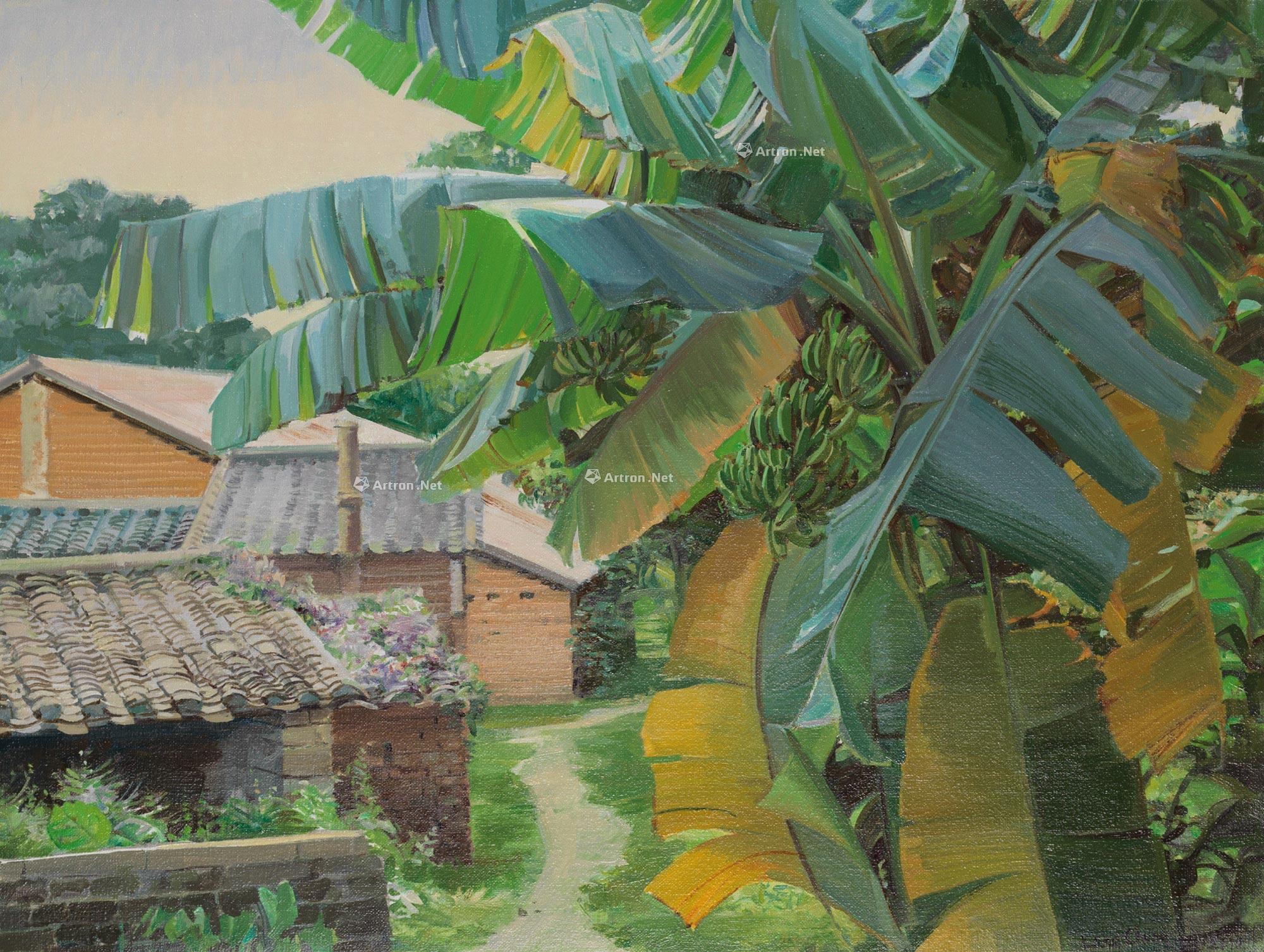 1348 2012年作 芭蕉农舍 布面 油画