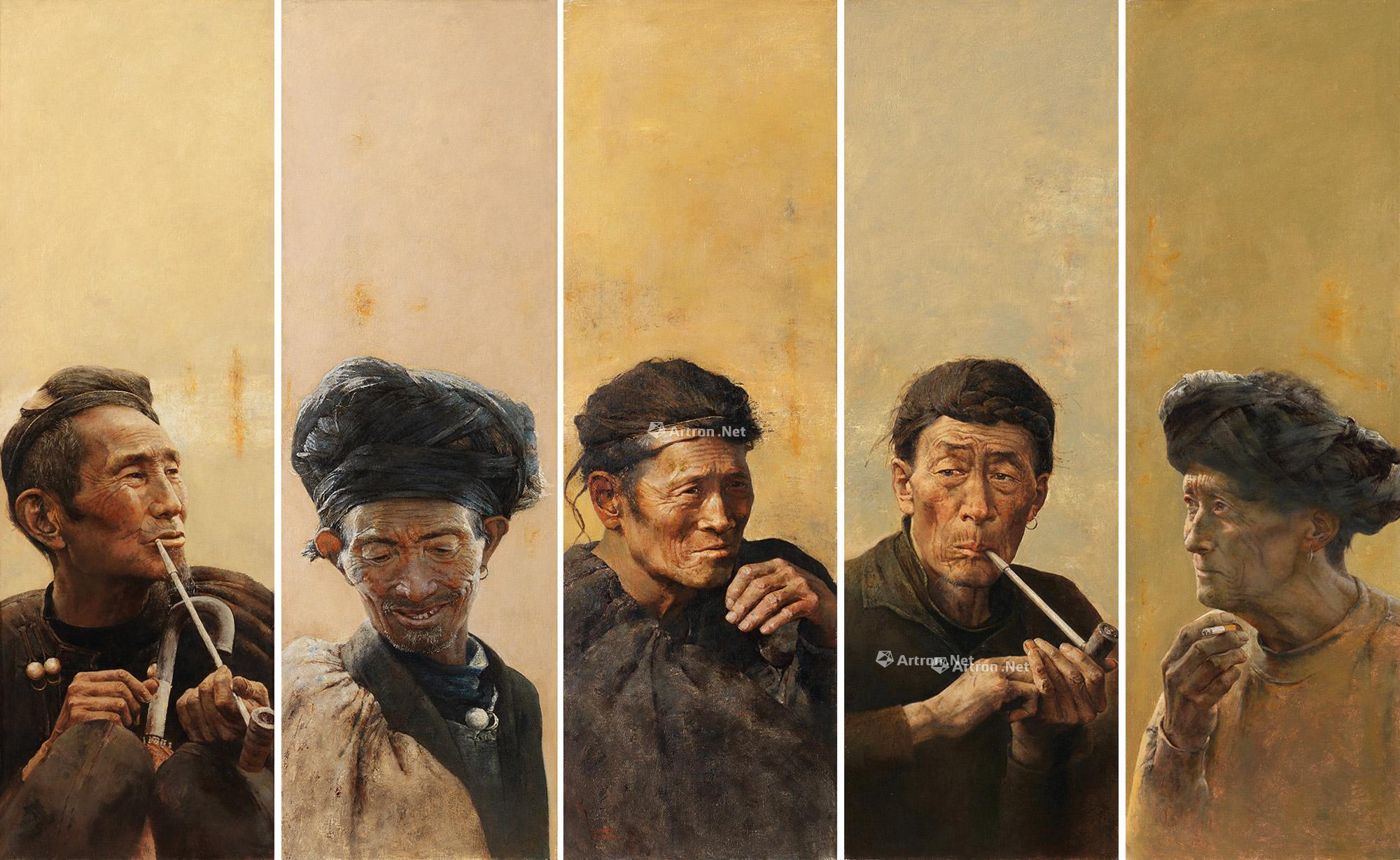 1354 凉山风情 布面 油画