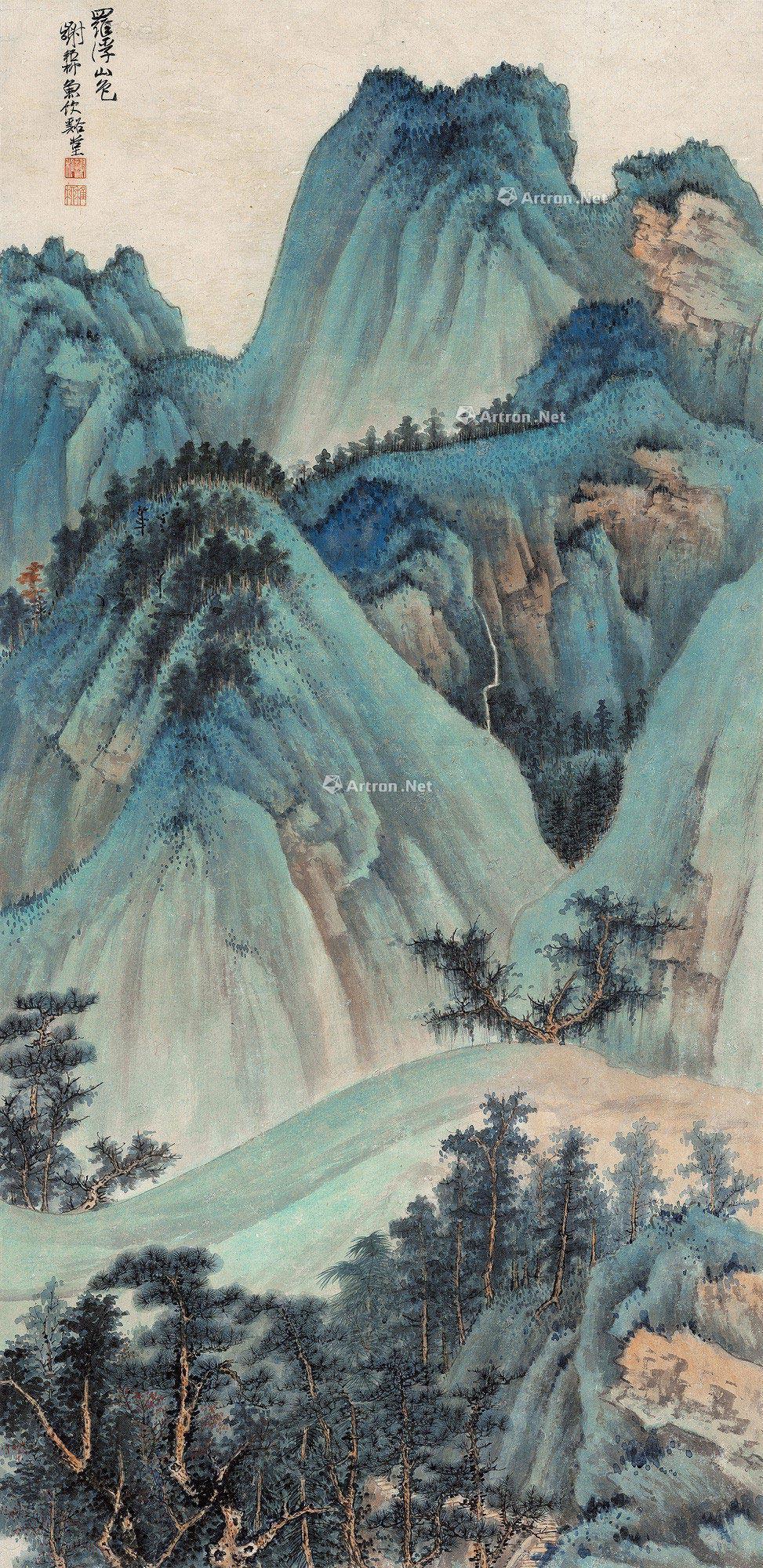 【罗浮山色 立轴 设色纸本】拍卖品_图片_价格_鉴赏_绘画_雅昌艺术品