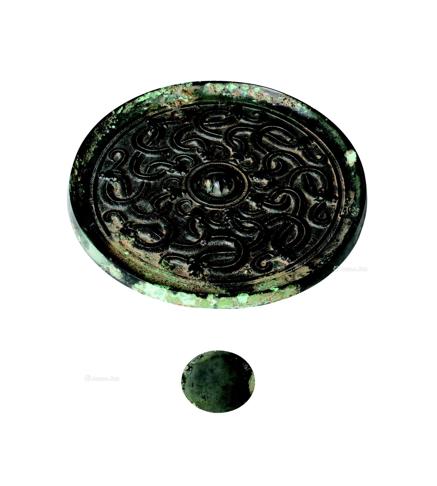 4007 战国 三弦钮螭龙纹青铜镜