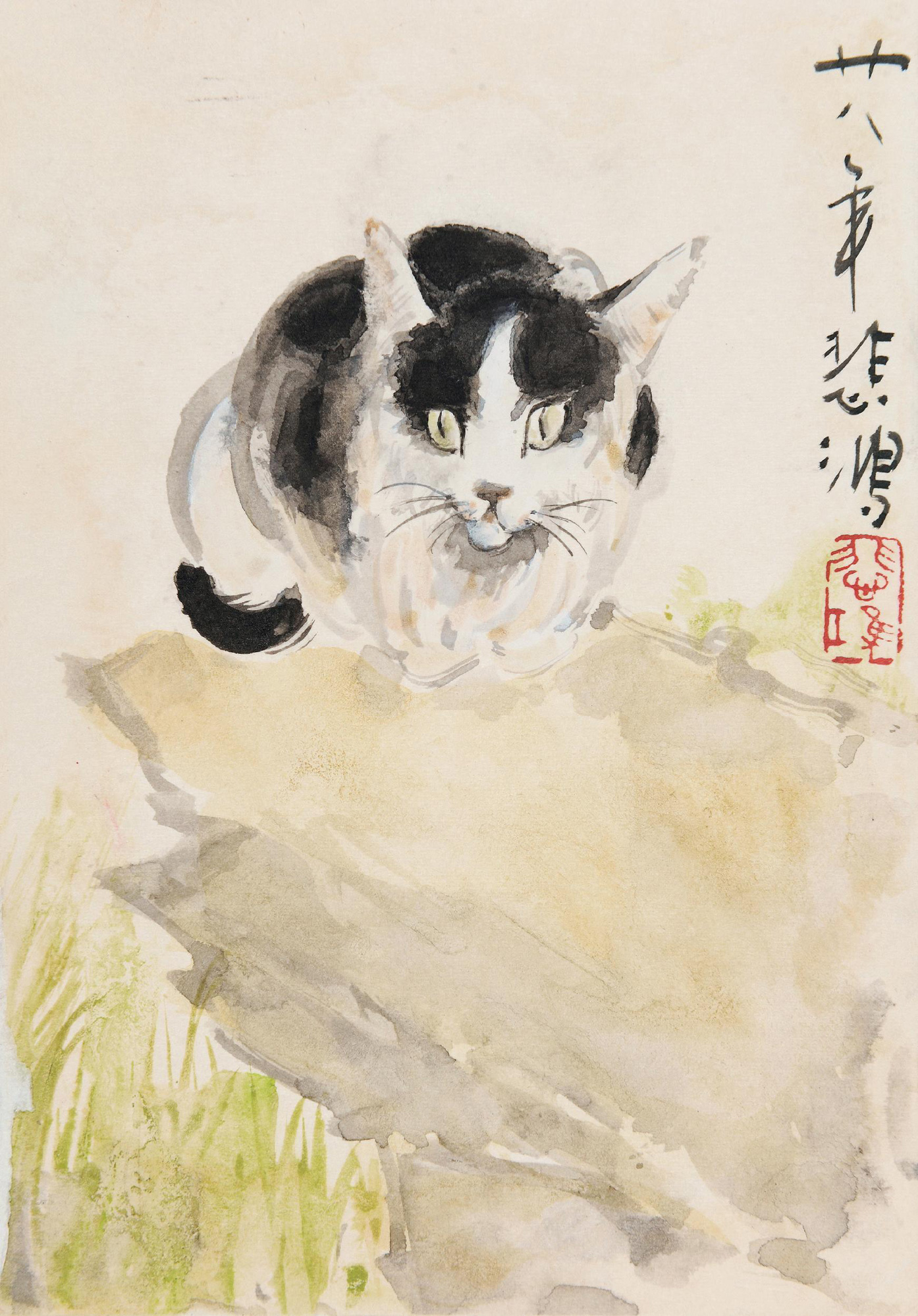 6030 1939年作 猫 镜心 设色纸本