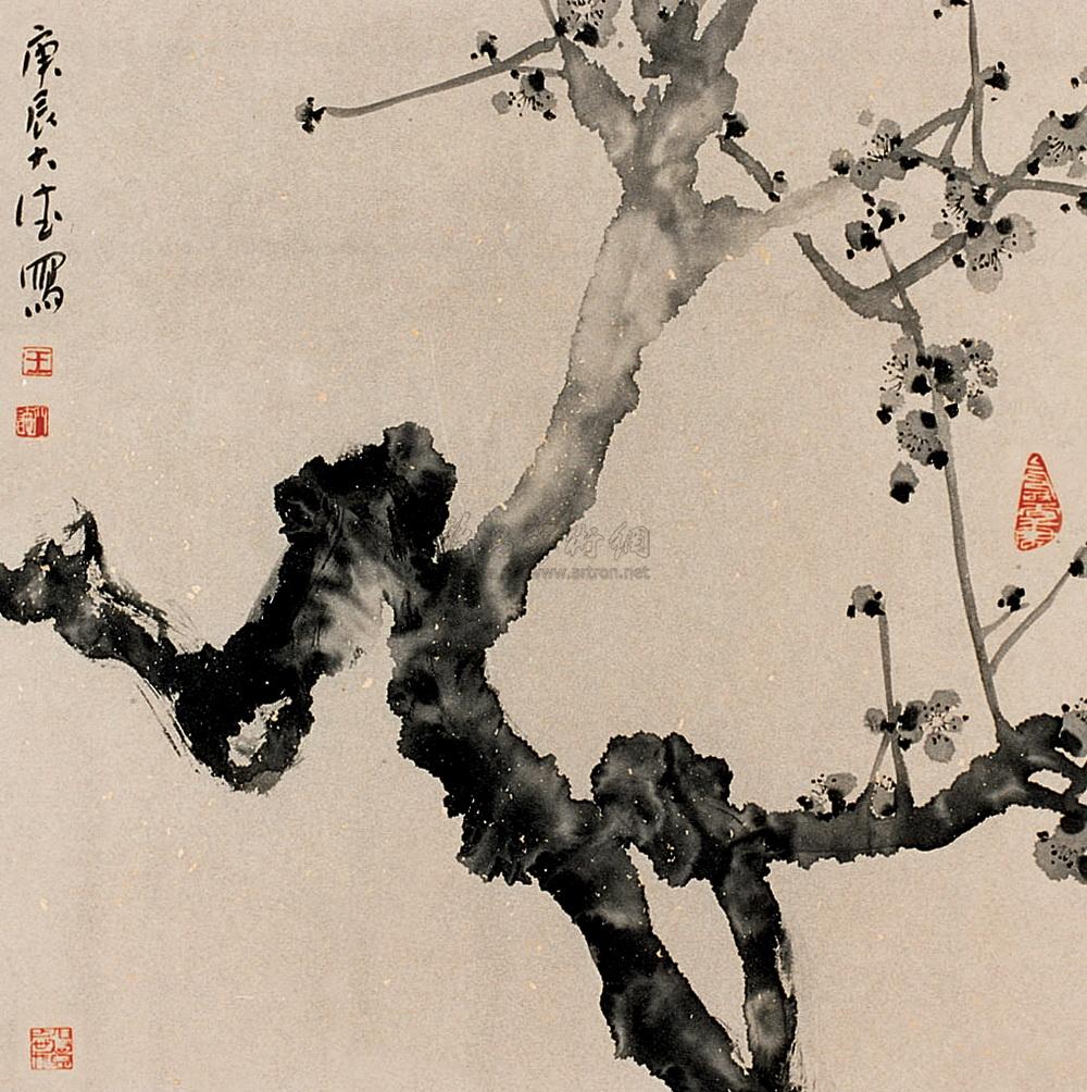 003 当代 梅花图 镜心