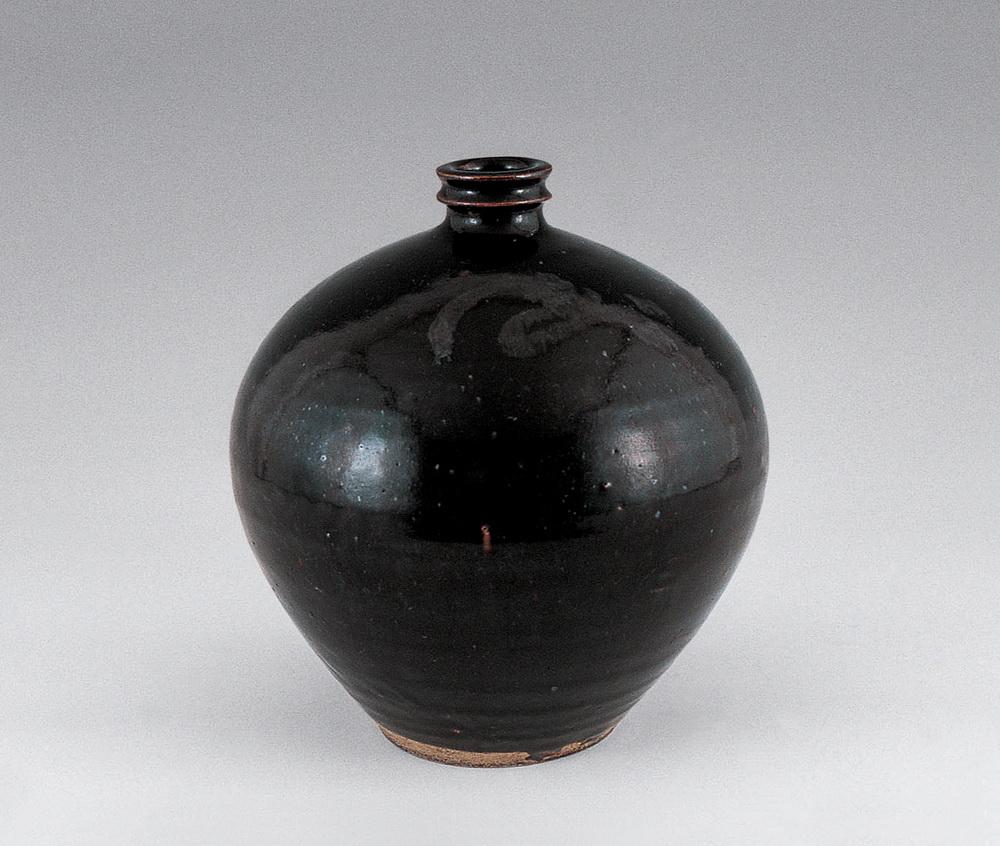 573 金 黑釉褐斑嘟噜瓶