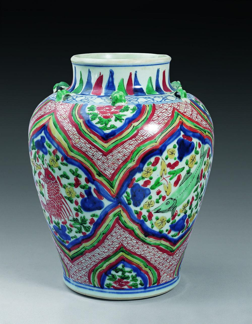 青花五彩鱼藻六系罐 1件】拍卖品_图片_价格_鉴赏_明代青花瓷器_雅昌
