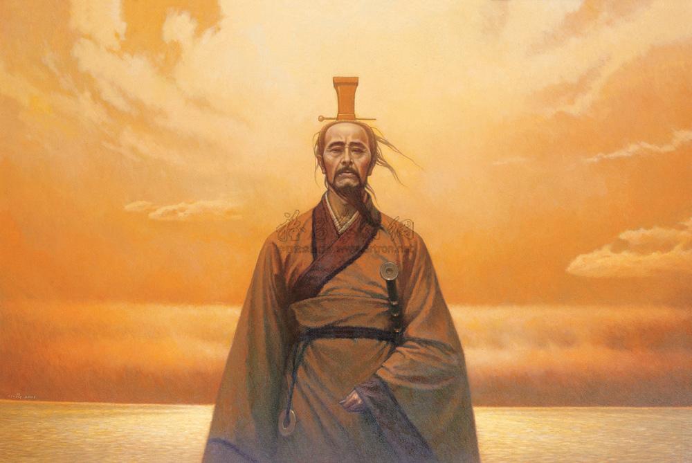 0014 2001年 屈原 布面 油画