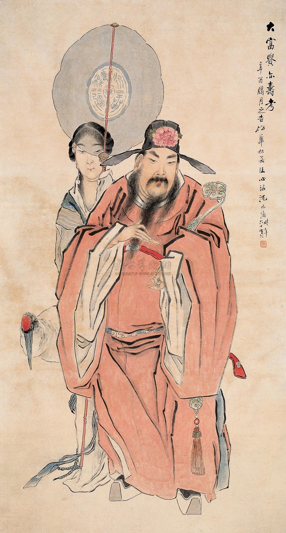 0245 1921年作 大富贵亦寿考 立轴 水墨纸本