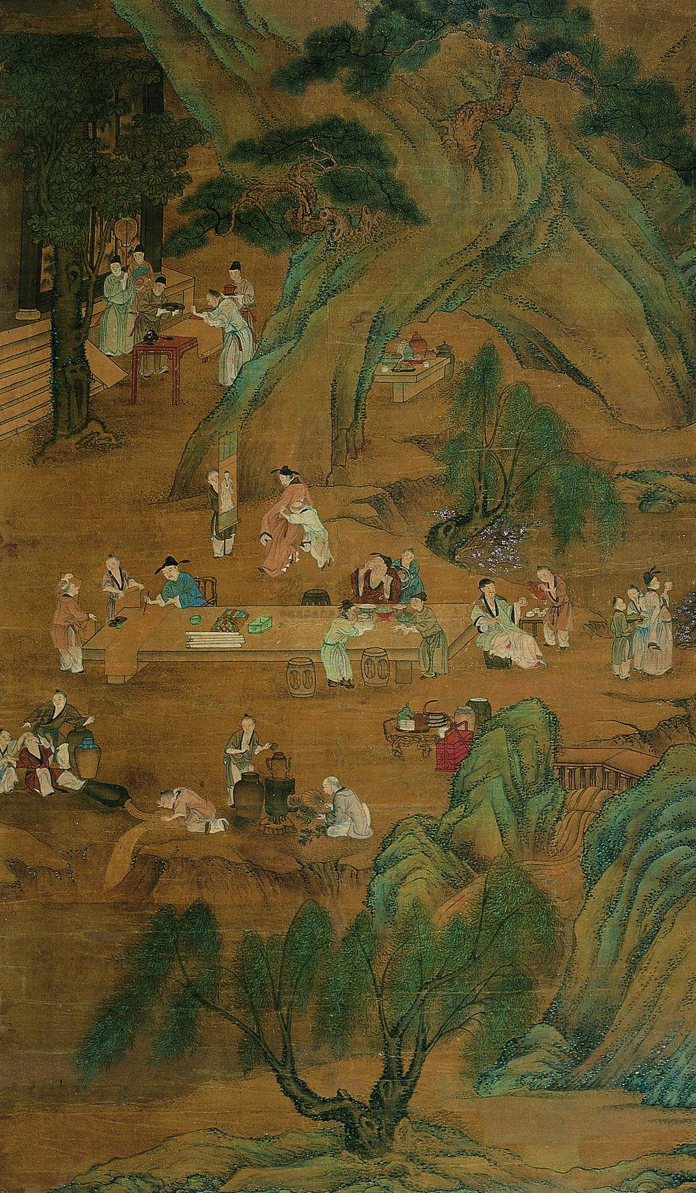 【雅集图 中堂 设色绢本】拍卖品_图片_价格_鉴赏_绘画_雅昌艺术品拍