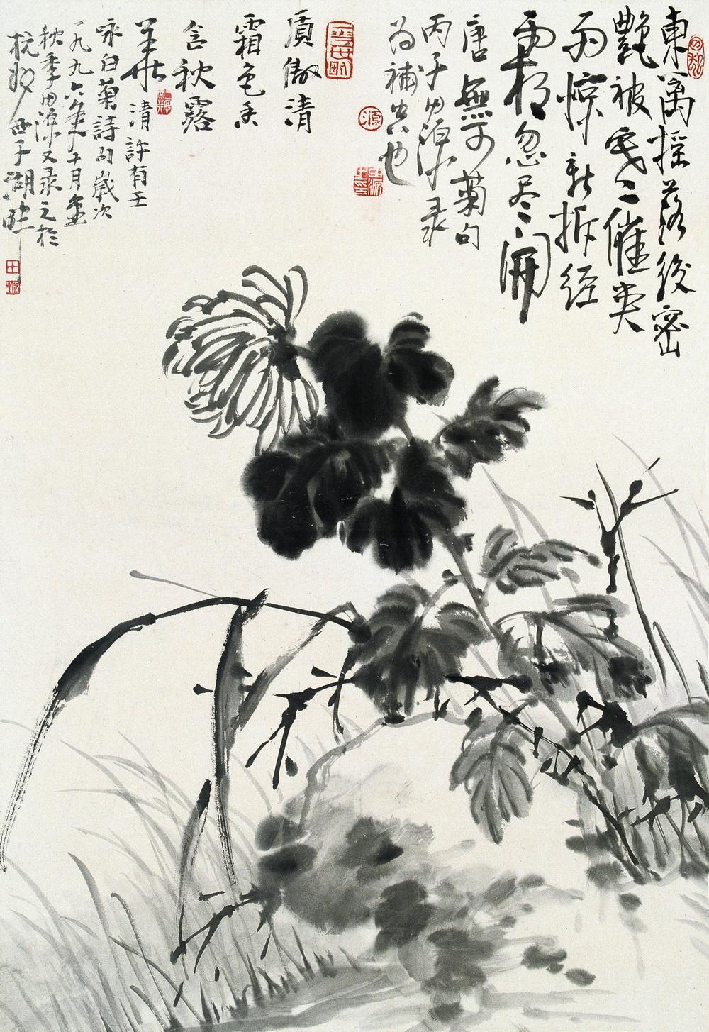 【东篱秋色 立轴 墨色纸本】拍卖品_图片_价格_鉴赏_绘画_雅昌艺术品