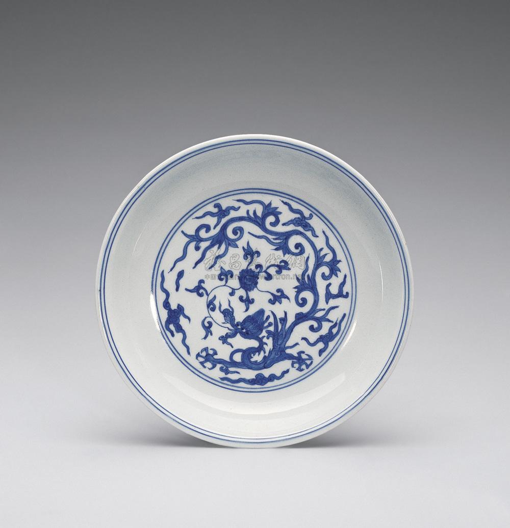 【明嘉靖 青花香草龙纹盘】拍卖品_图片_价格_鉴赏_明代青花瓷器_雅昌