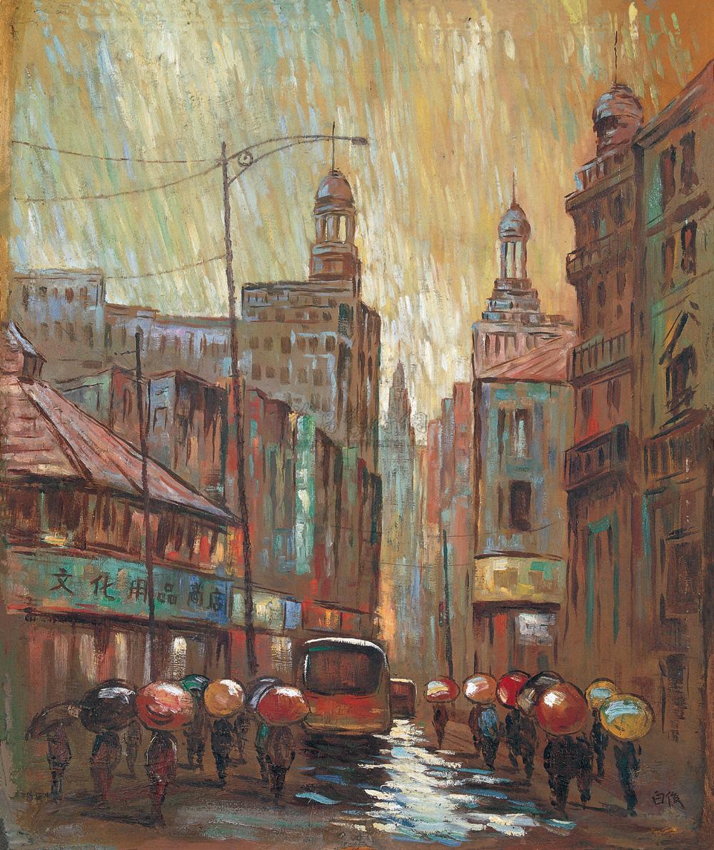 【南京路街景 布上 油彩】拍卖品_图片_价格_鉴赏_油画_雅昌艺术品