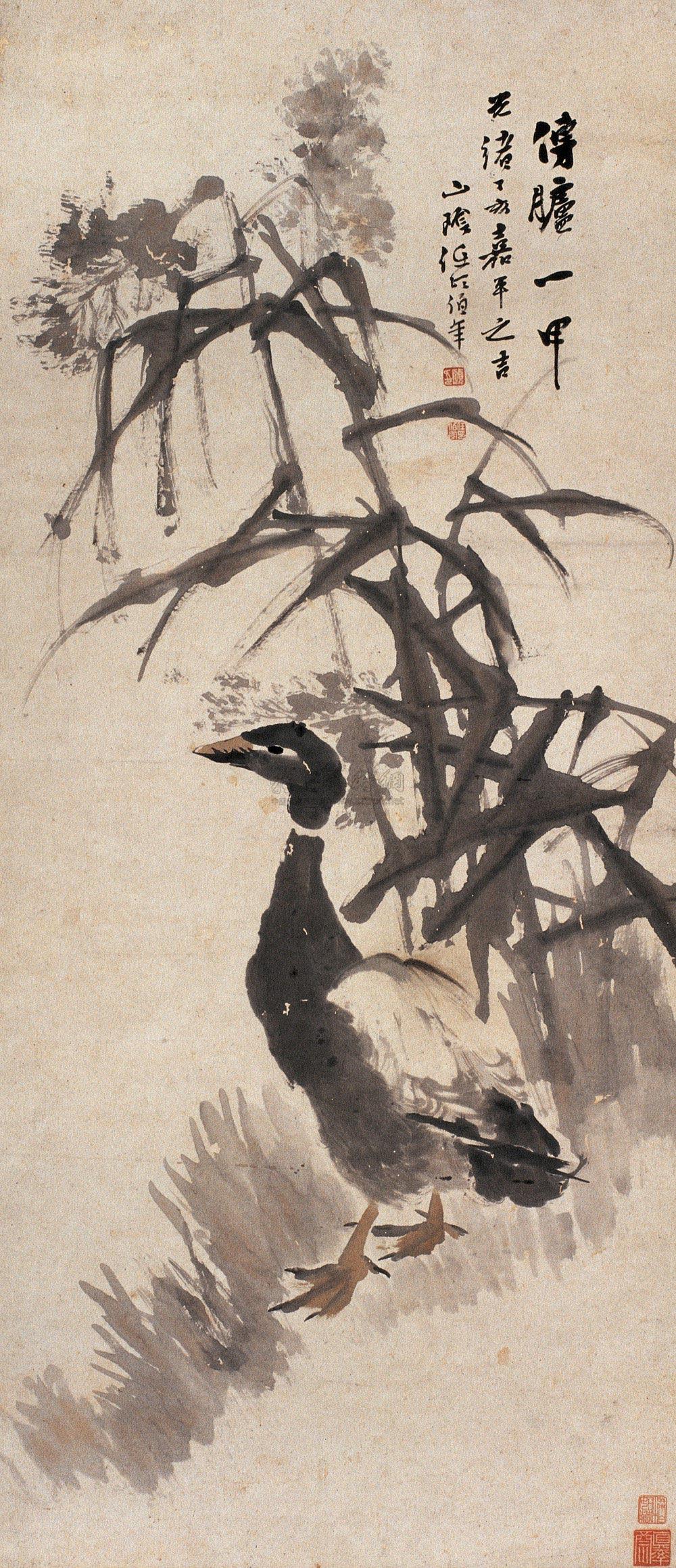 0057 1887年作 传胪一甲 立轴 设色纸本